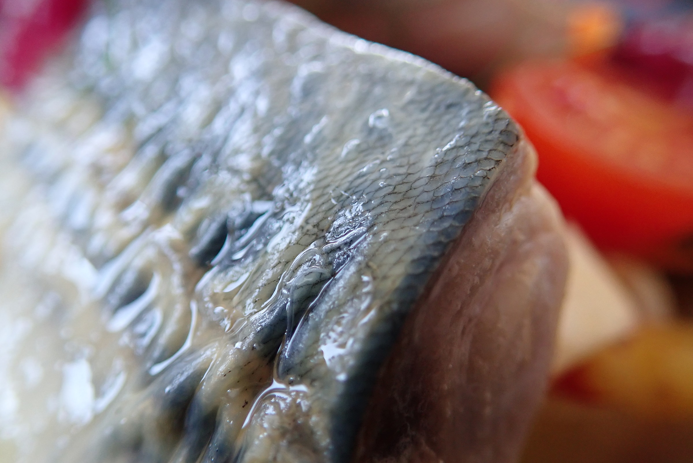 Steamed mackerel Skin