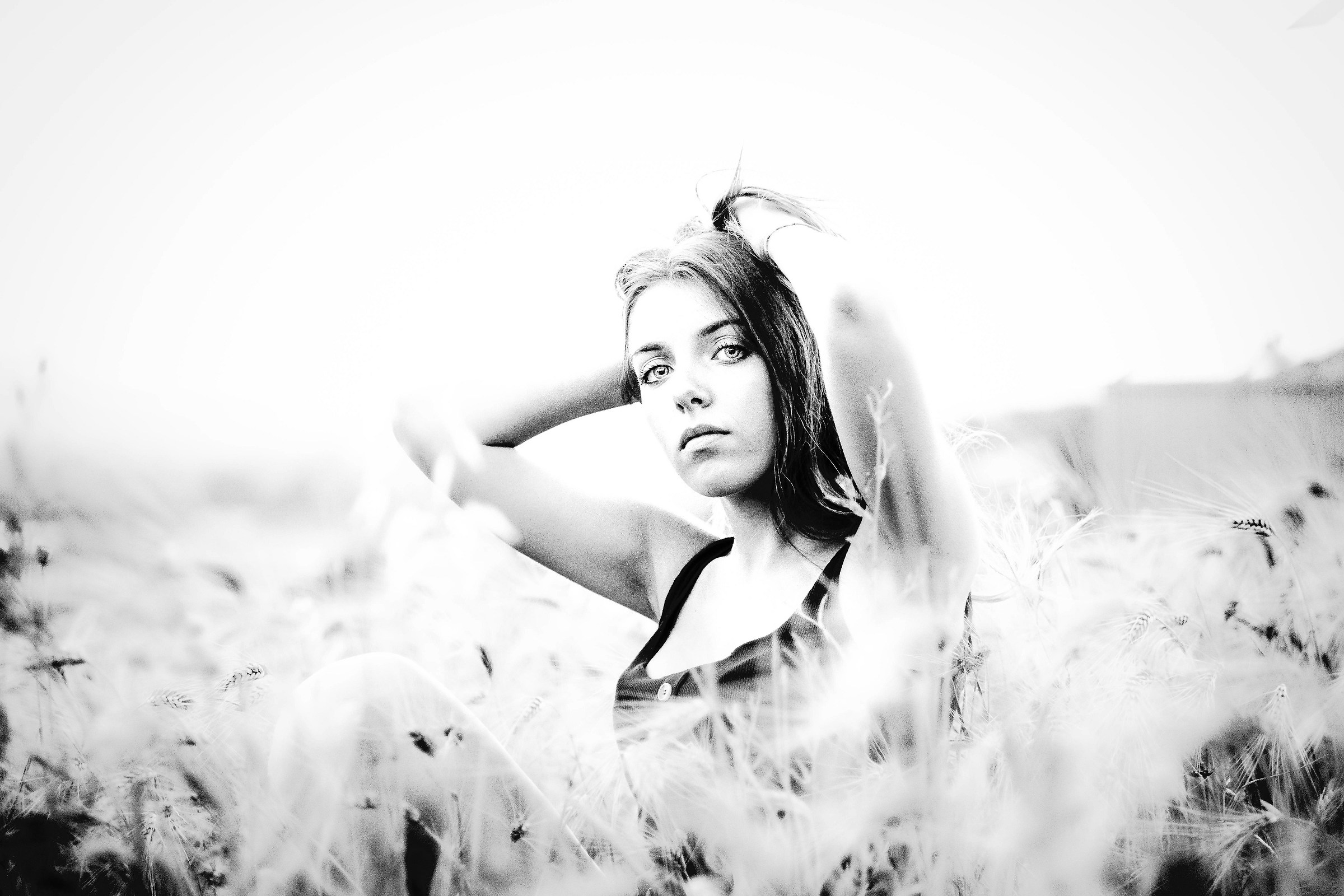Cornfield-Portrait in high key