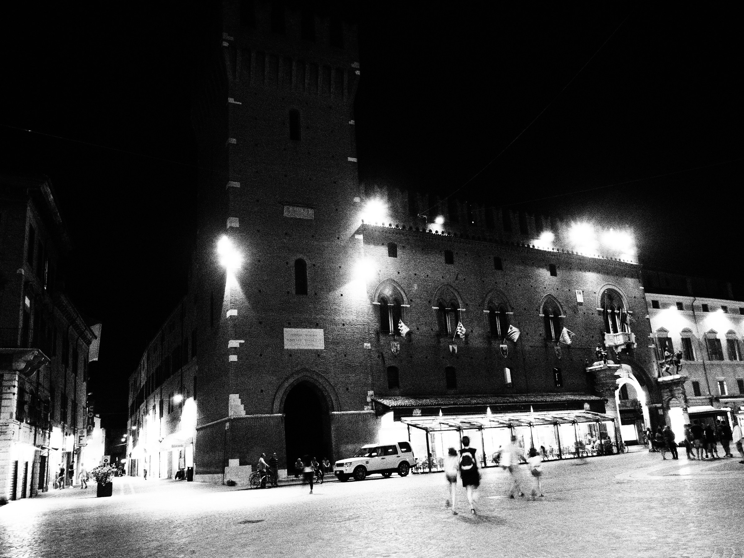 Ferrara dressed in black