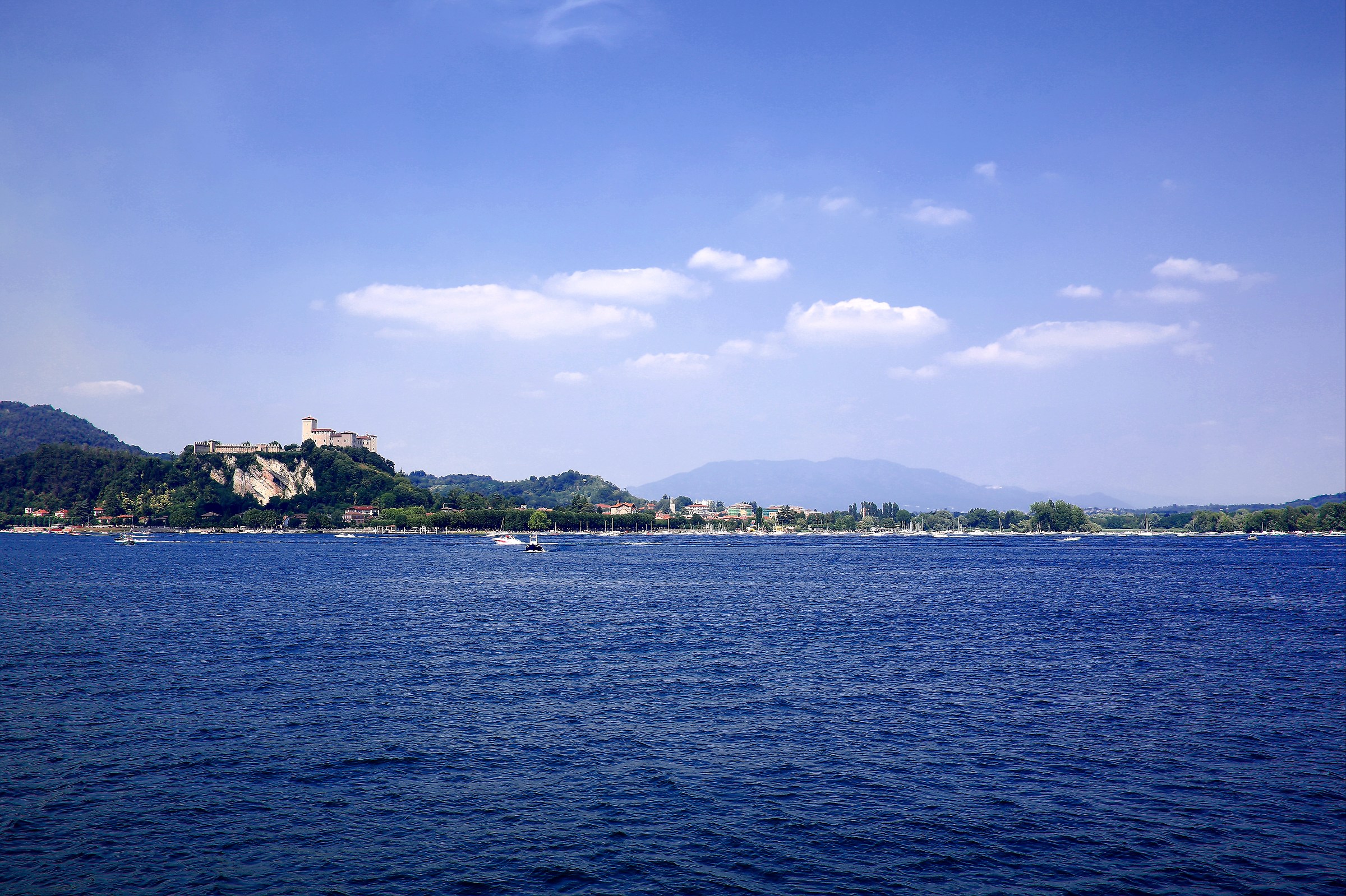 Lake Maggiore in the city of Arona