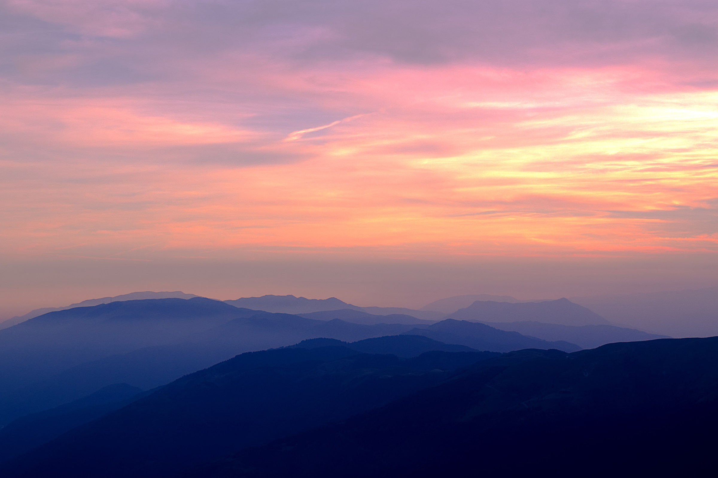 Sunset from Mount Pizzoc