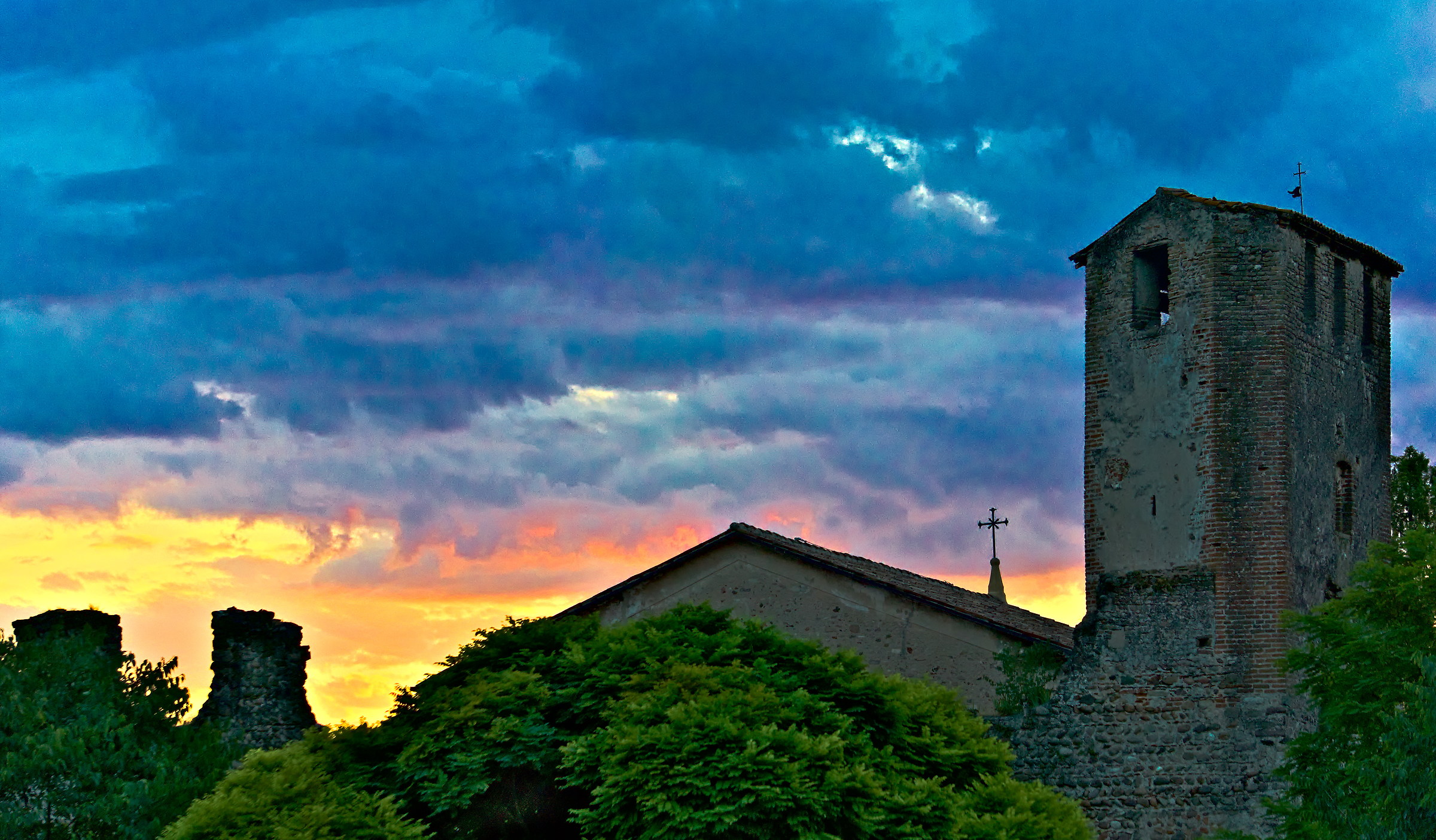 tramonto a Borghetto sul Mincio