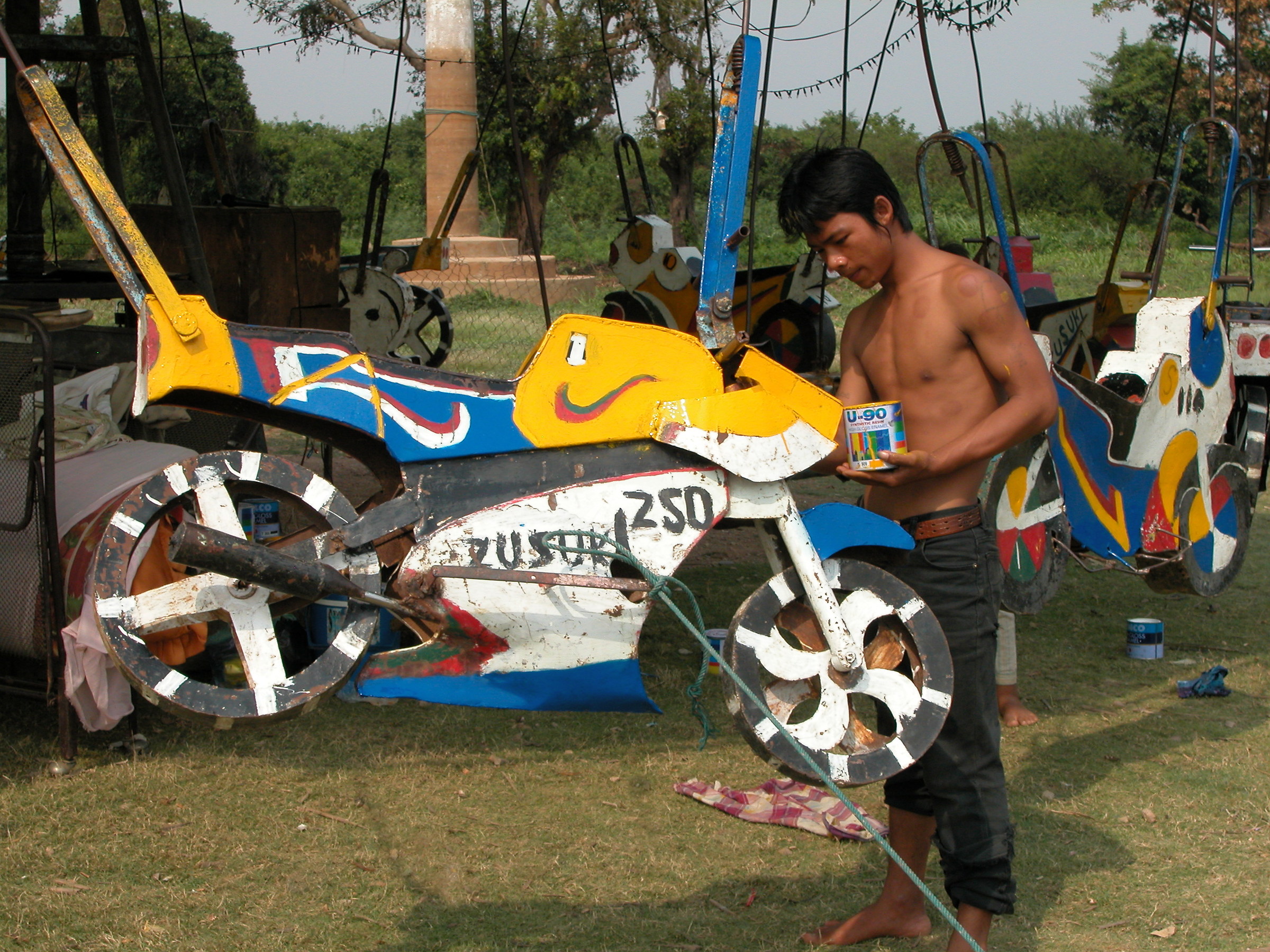 Zusuki Carousel. Preak Toal Village. Cambodia.