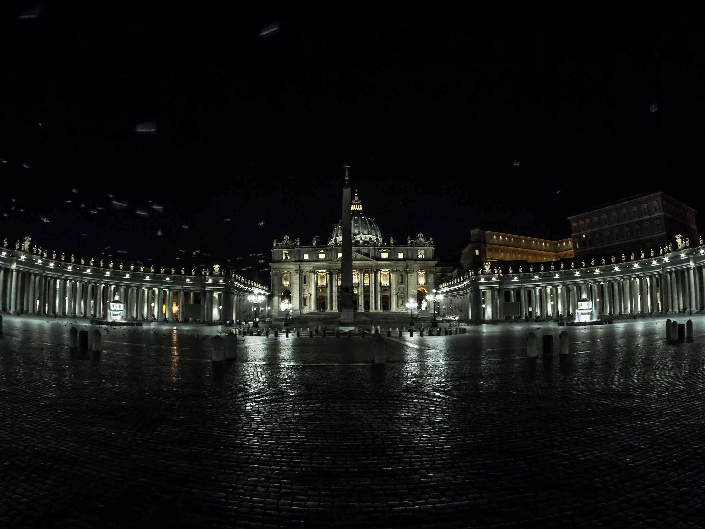 San Pietro at night