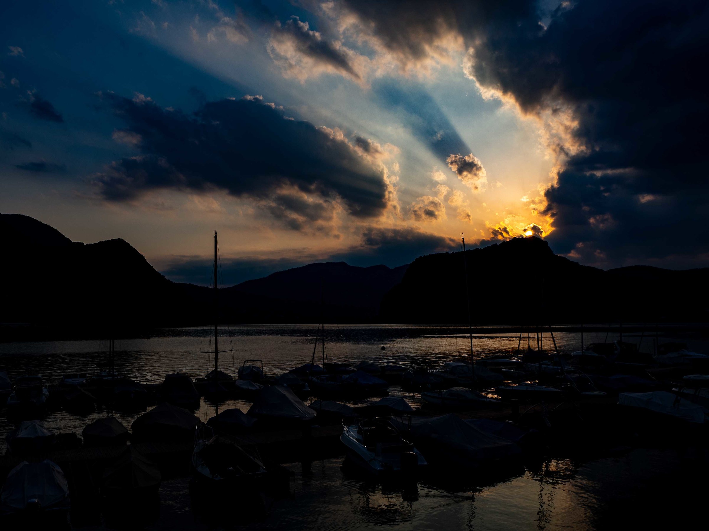 Sunset in Figino (Lugano)