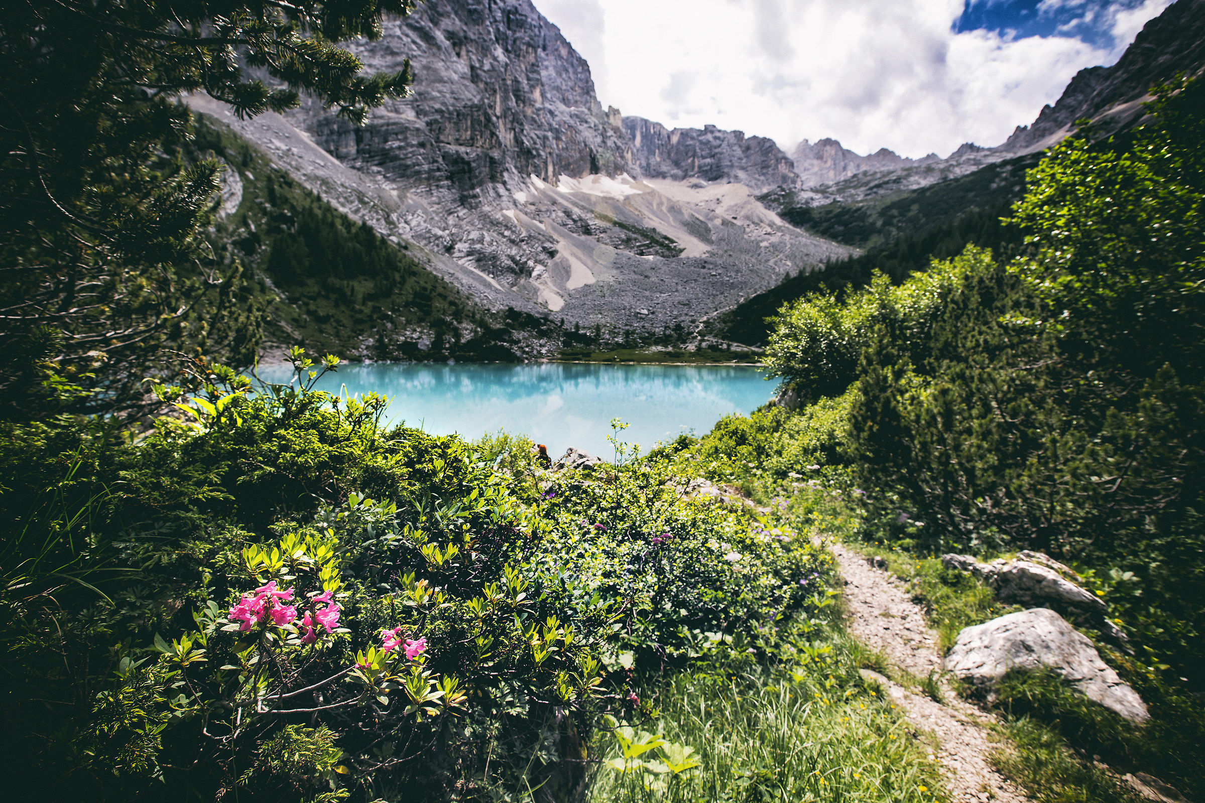 Paesaggio montano lungo il sentiero per Sorapis