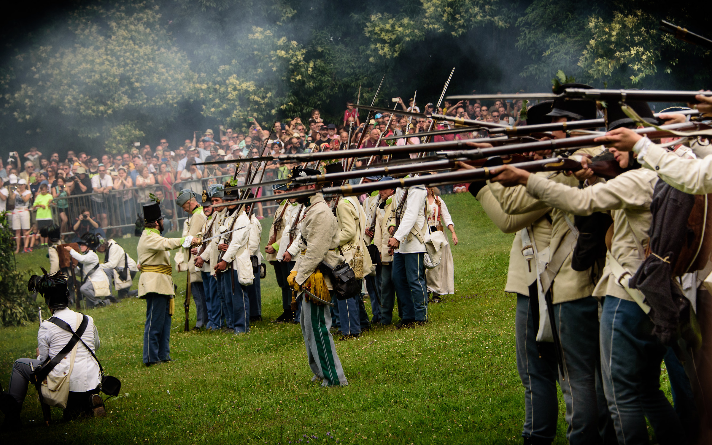 Austrians at the fire