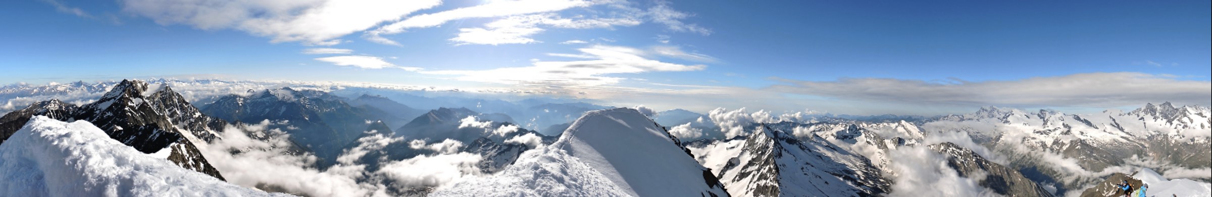 Panorama dalla vetta del Weissmies