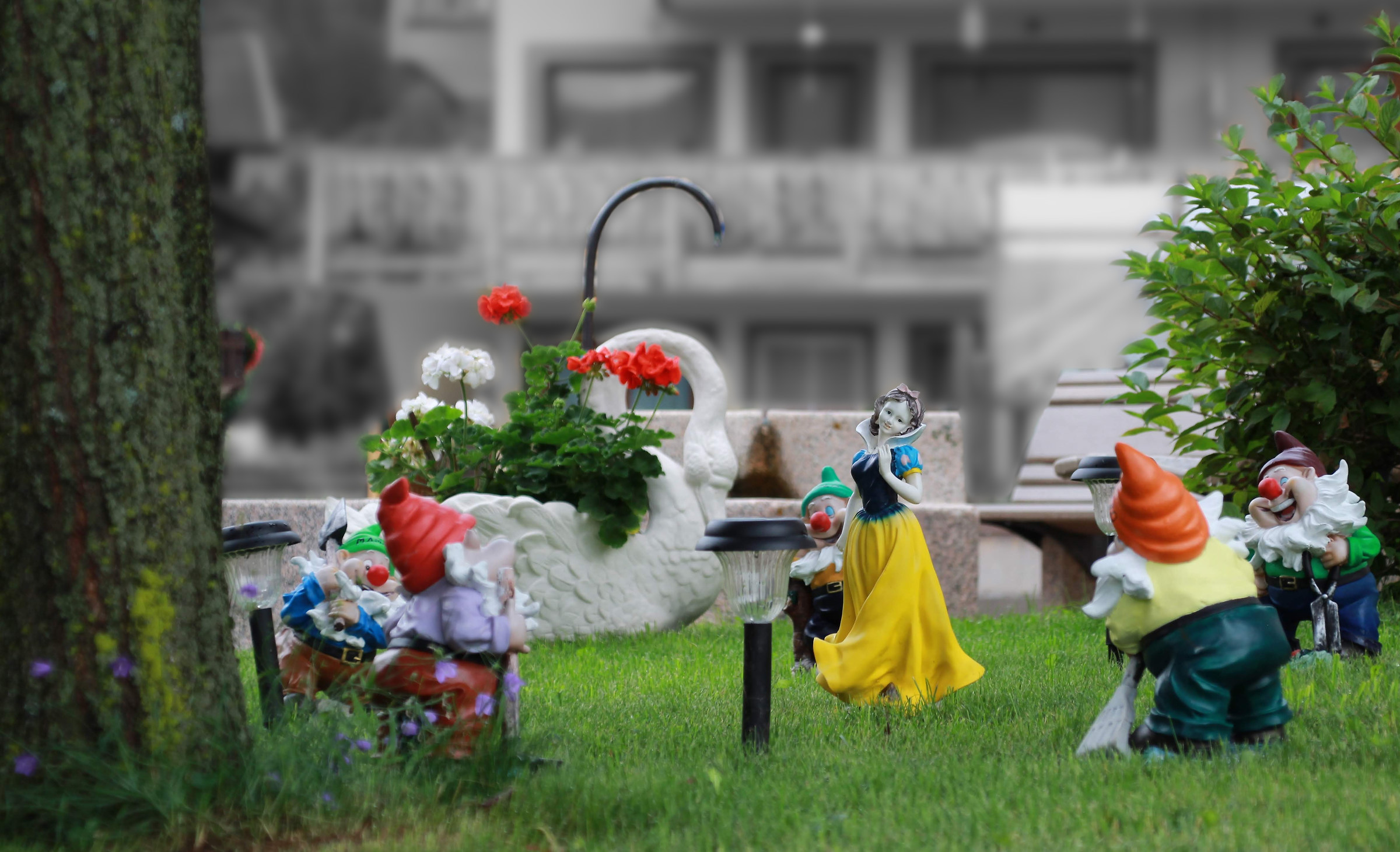 The little world of Snow White and her friends