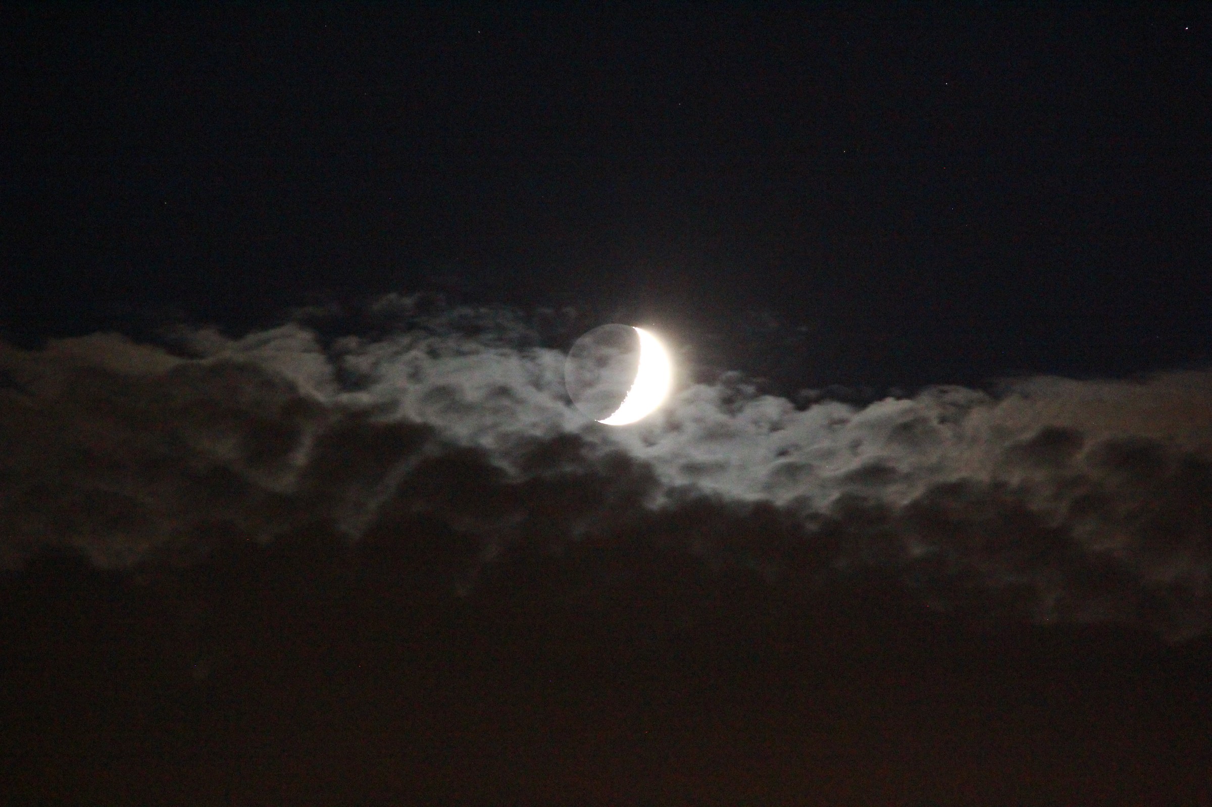 Moon floating on a See of clouds