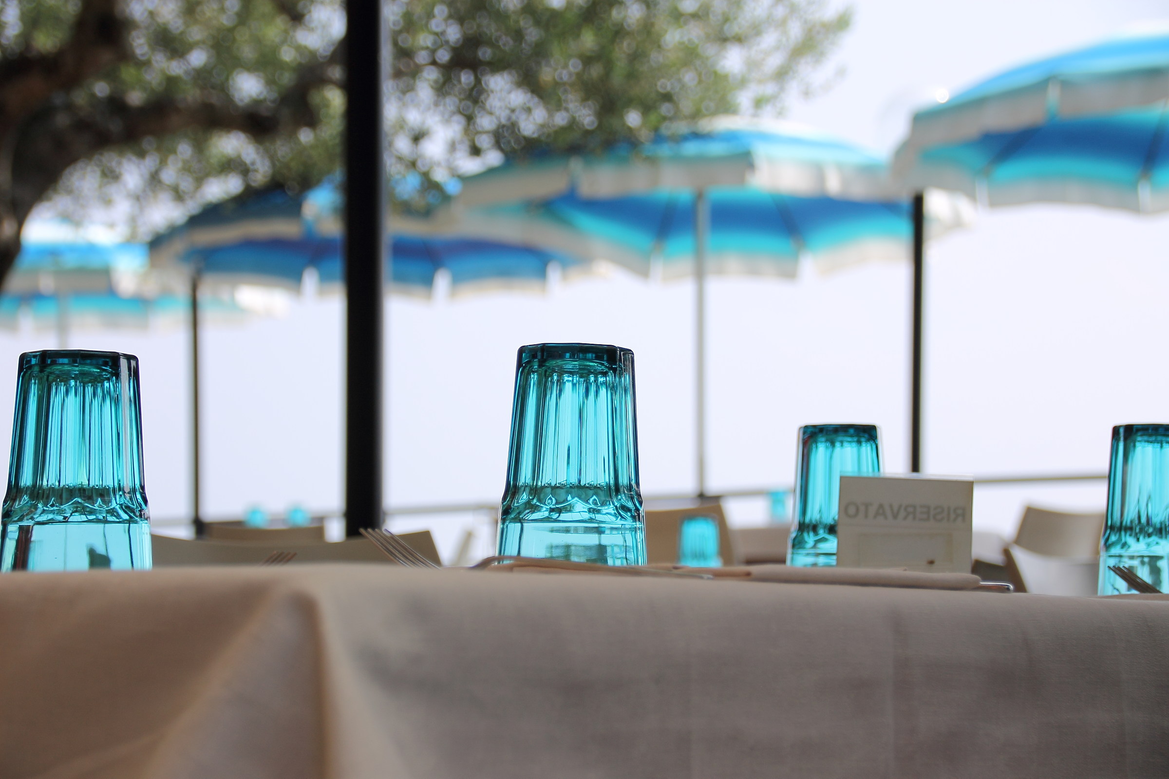 In blue painted blue