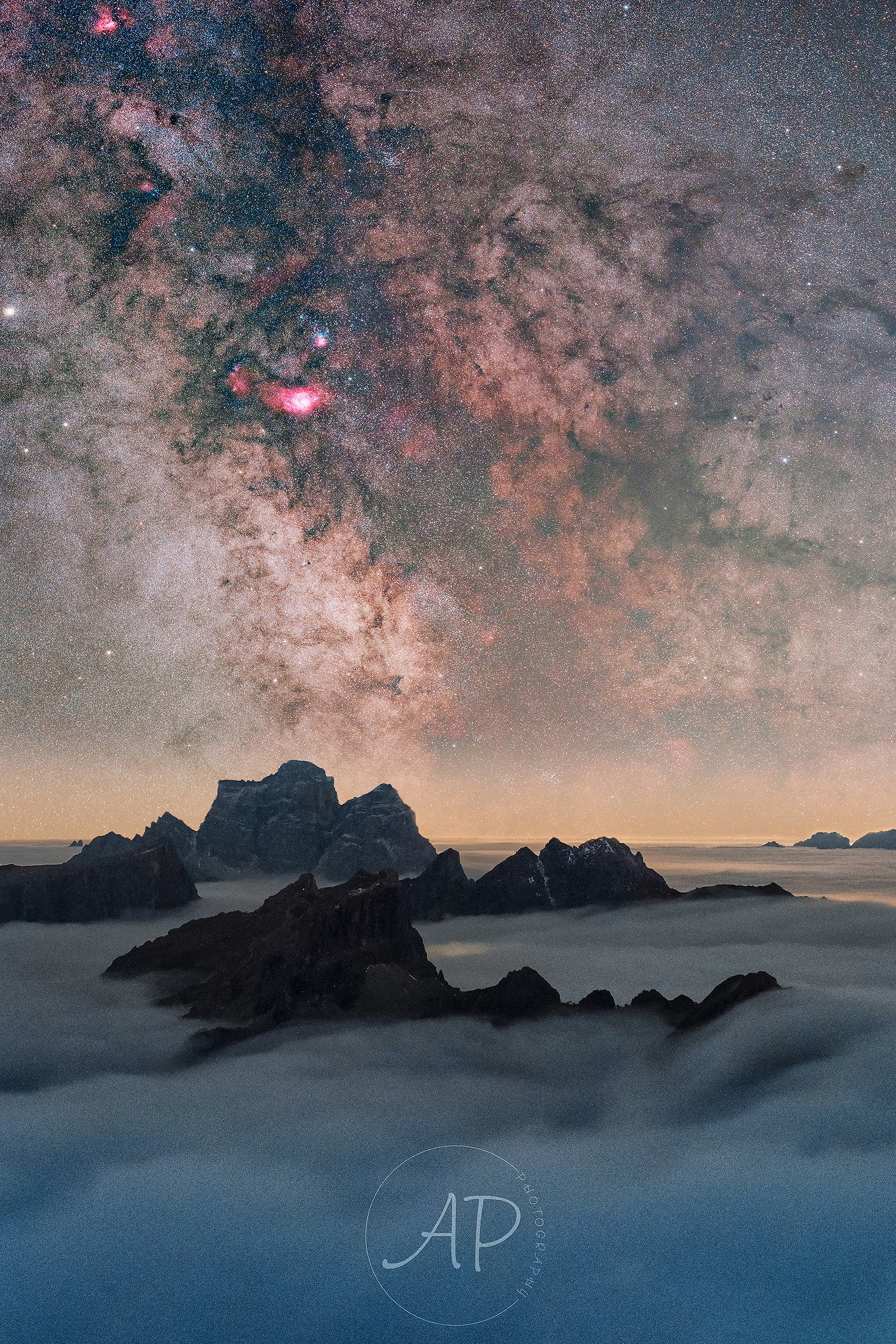 The Milky Way from the refuge Lagazuoi