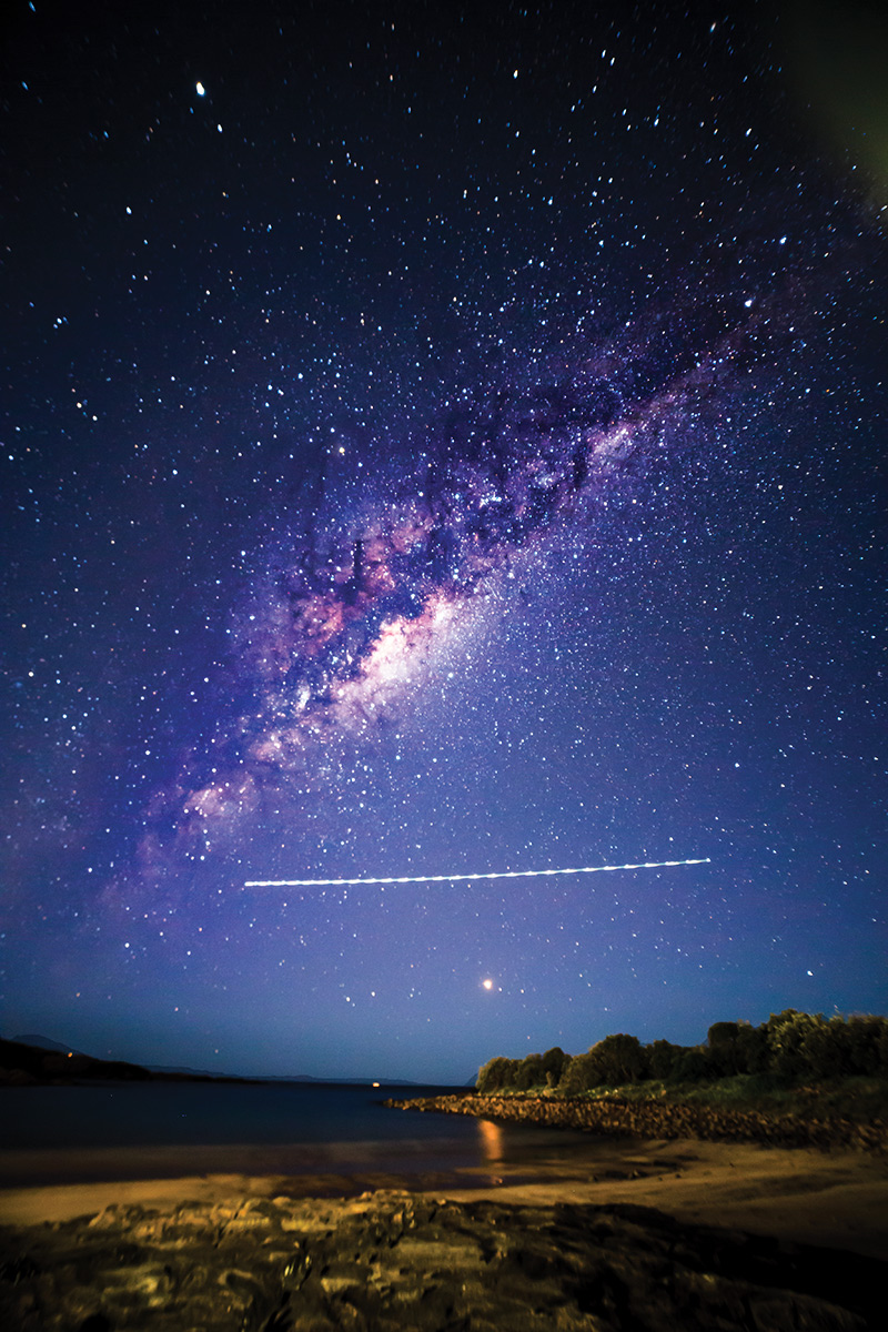 milky way from boat harbour