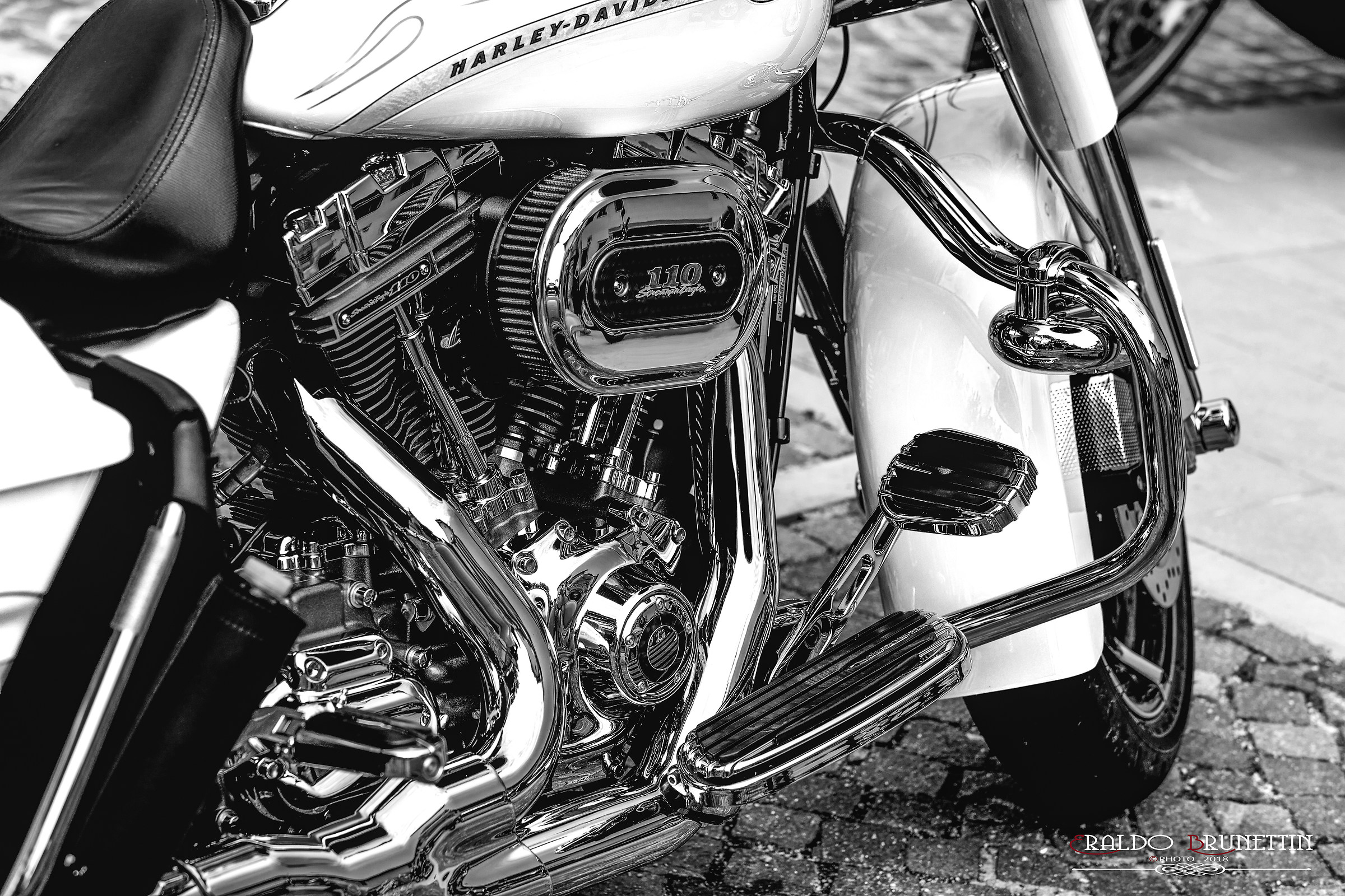 Metallic Harley Davidson.