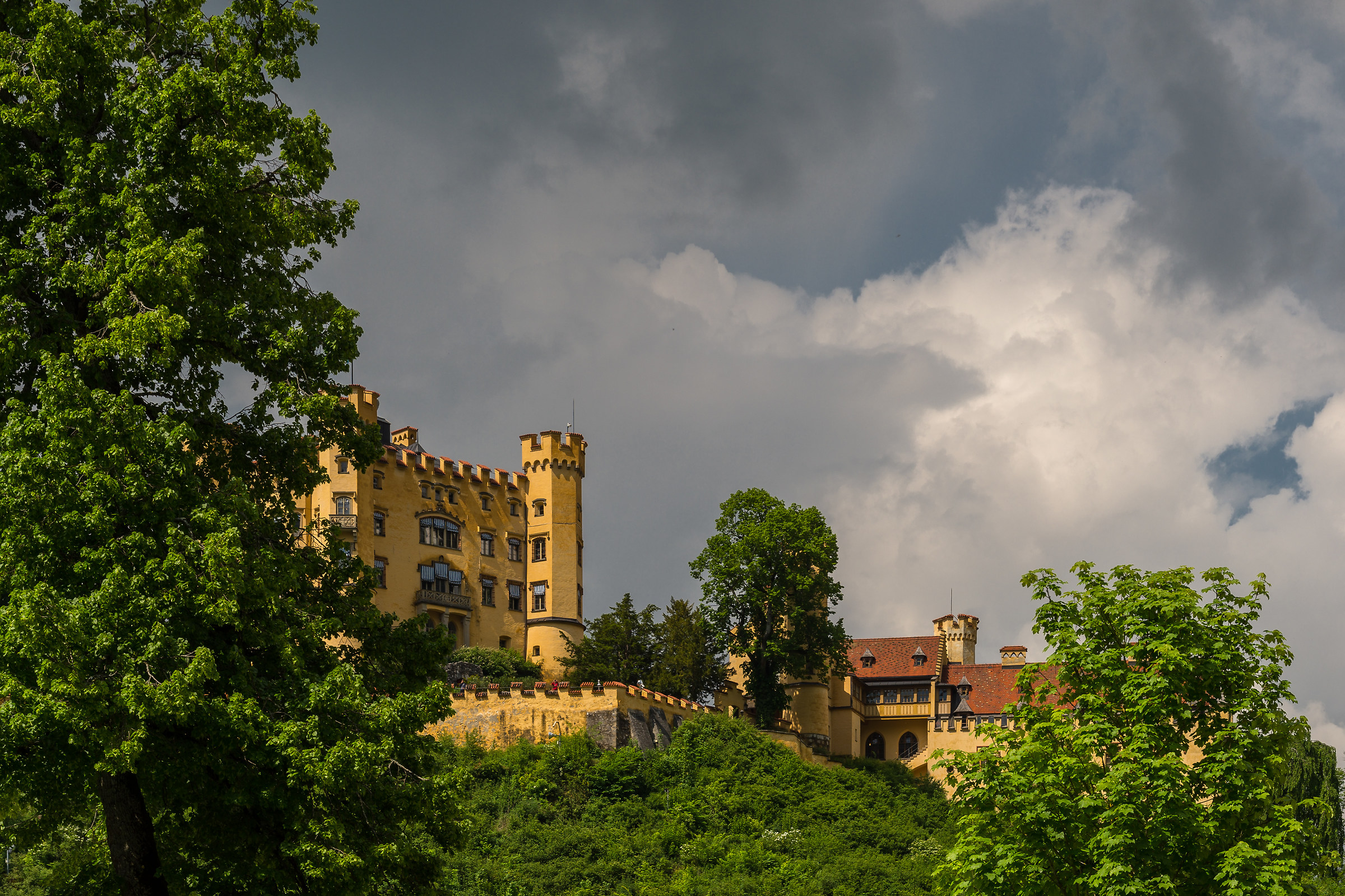Hochenschwangau Kastle, con temporale...