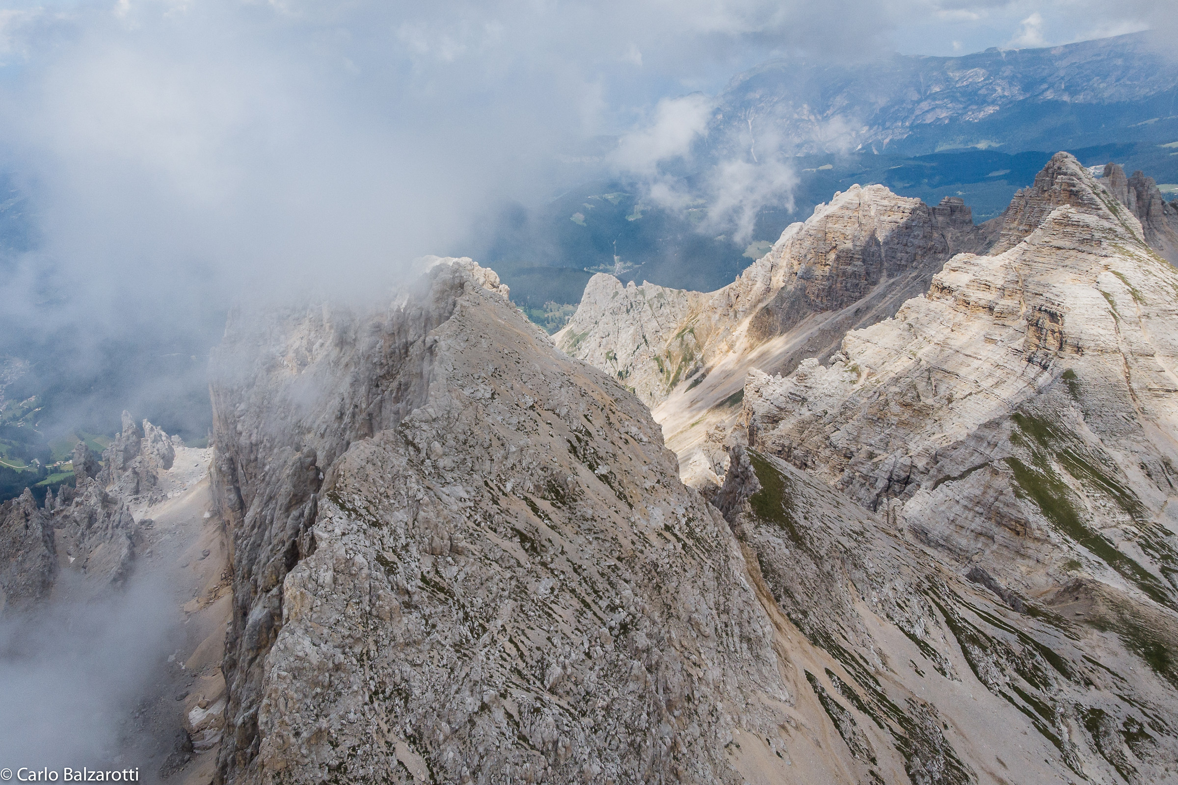 In flight on the Latemar