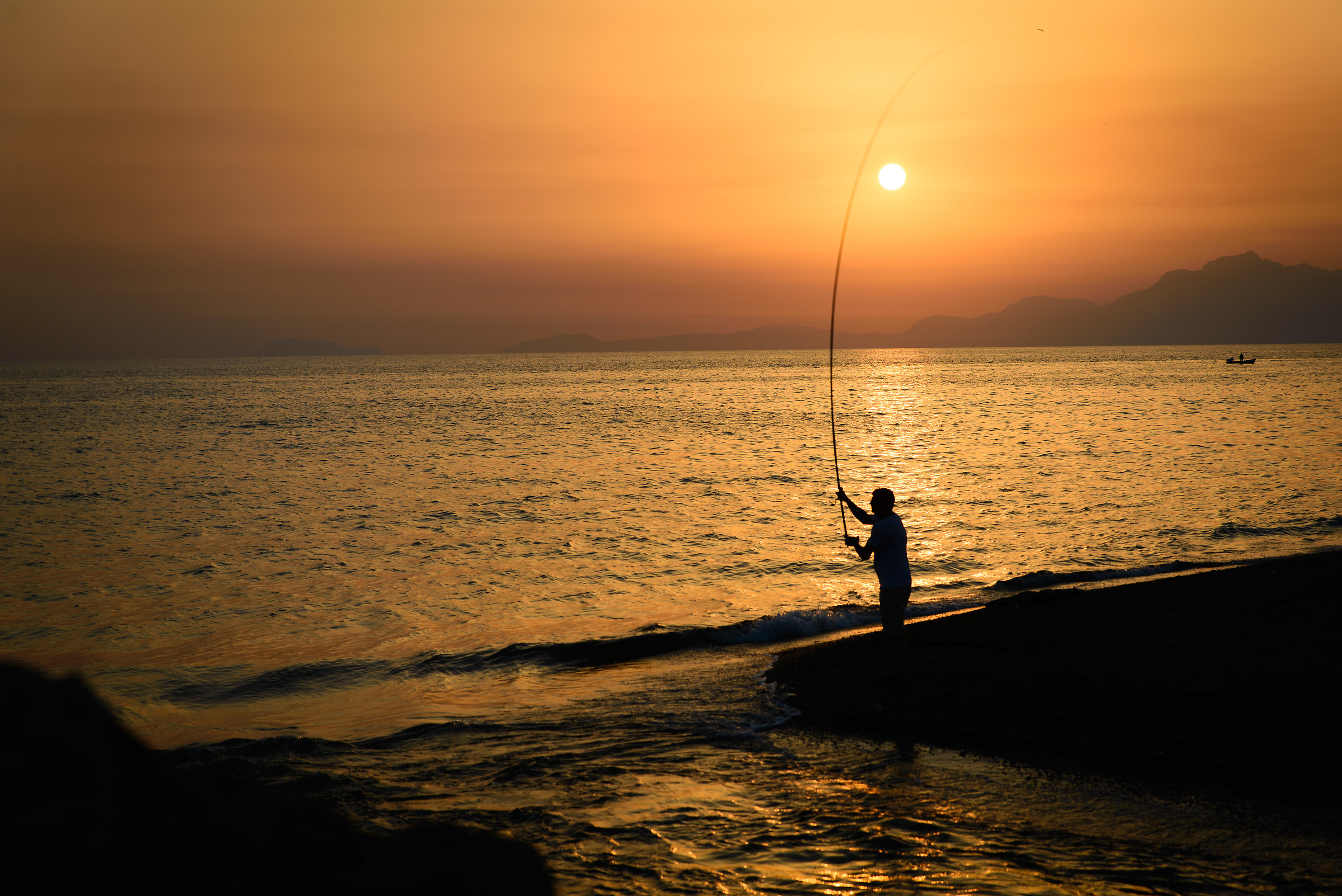 Pescatore nella foschia