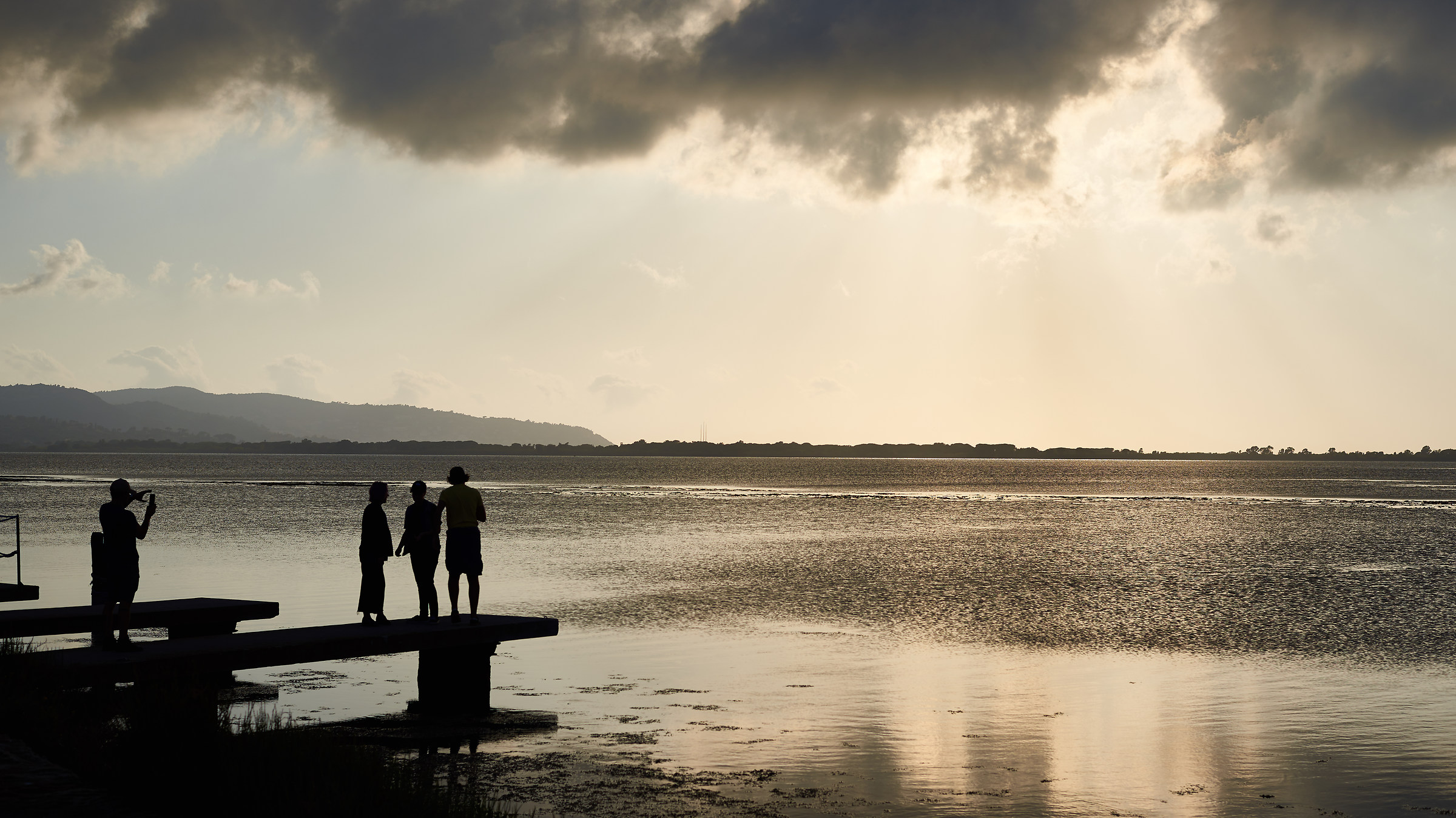 Almost sunset at the lagoon of Orbetello