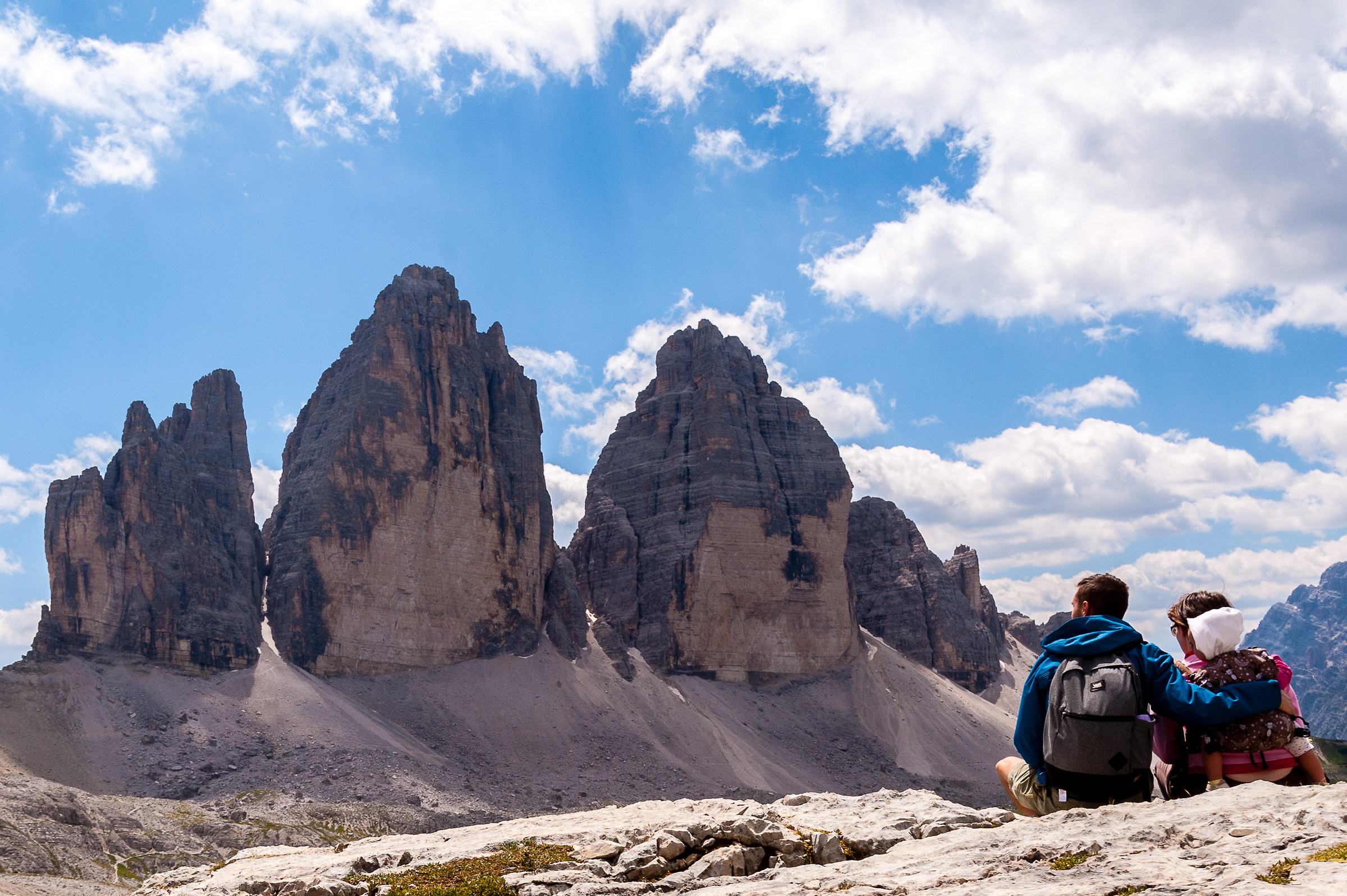 Ammirando le Tre Cime in Tre