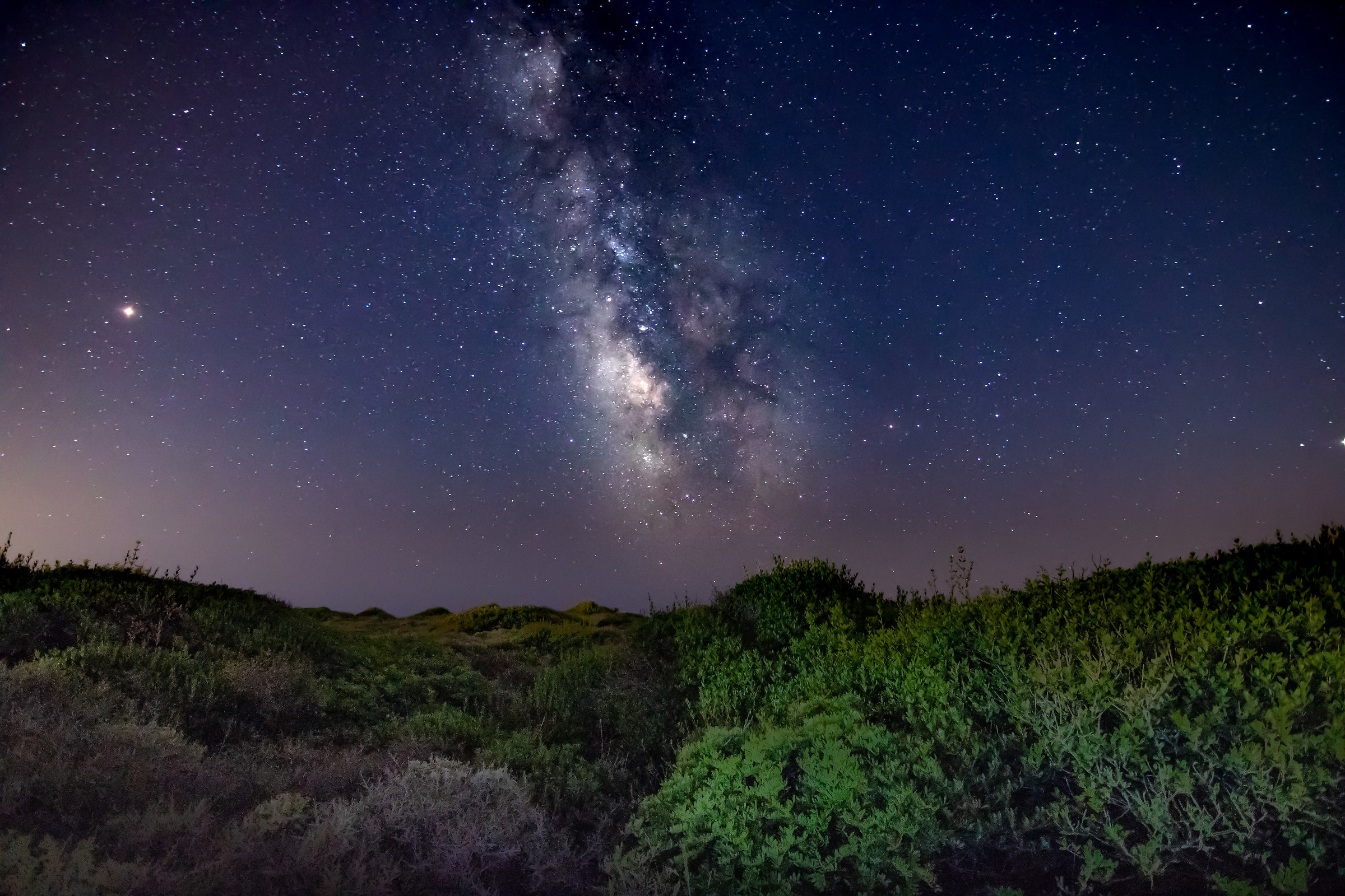Via Lattea tra le dune