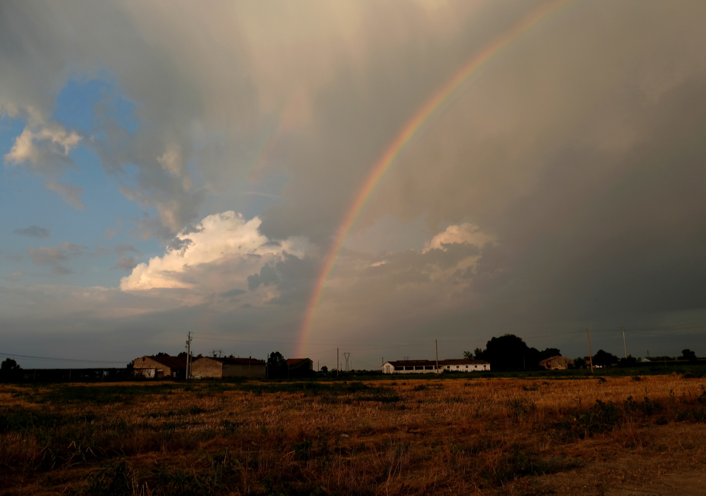 Rainbow in the countryside of Grezzano