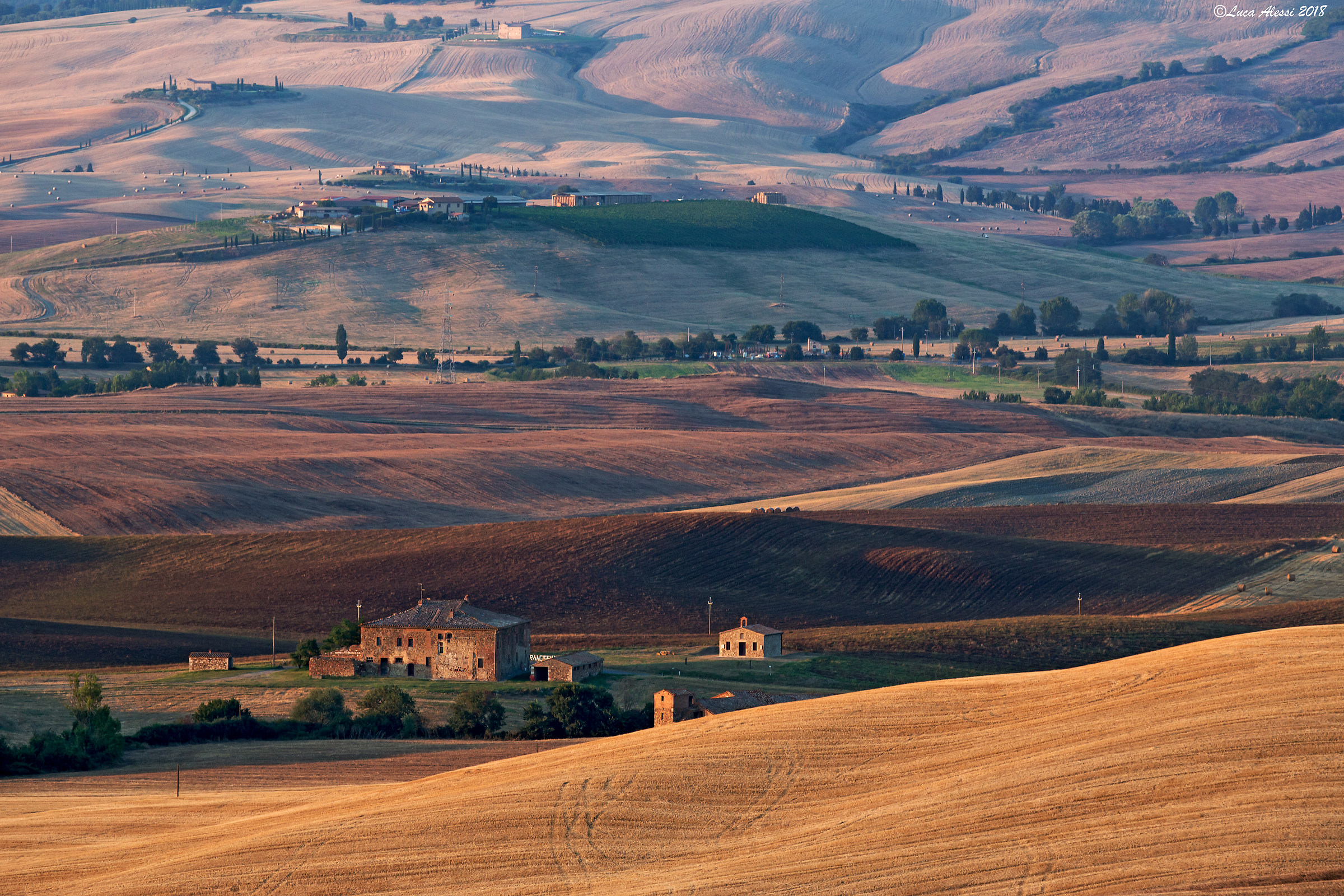 Hills and farmhouses