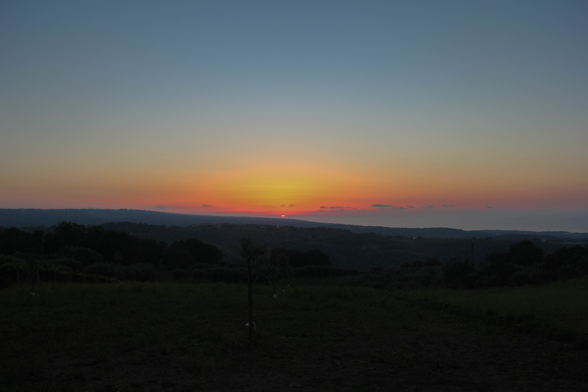 Sunset from Calabrian hills