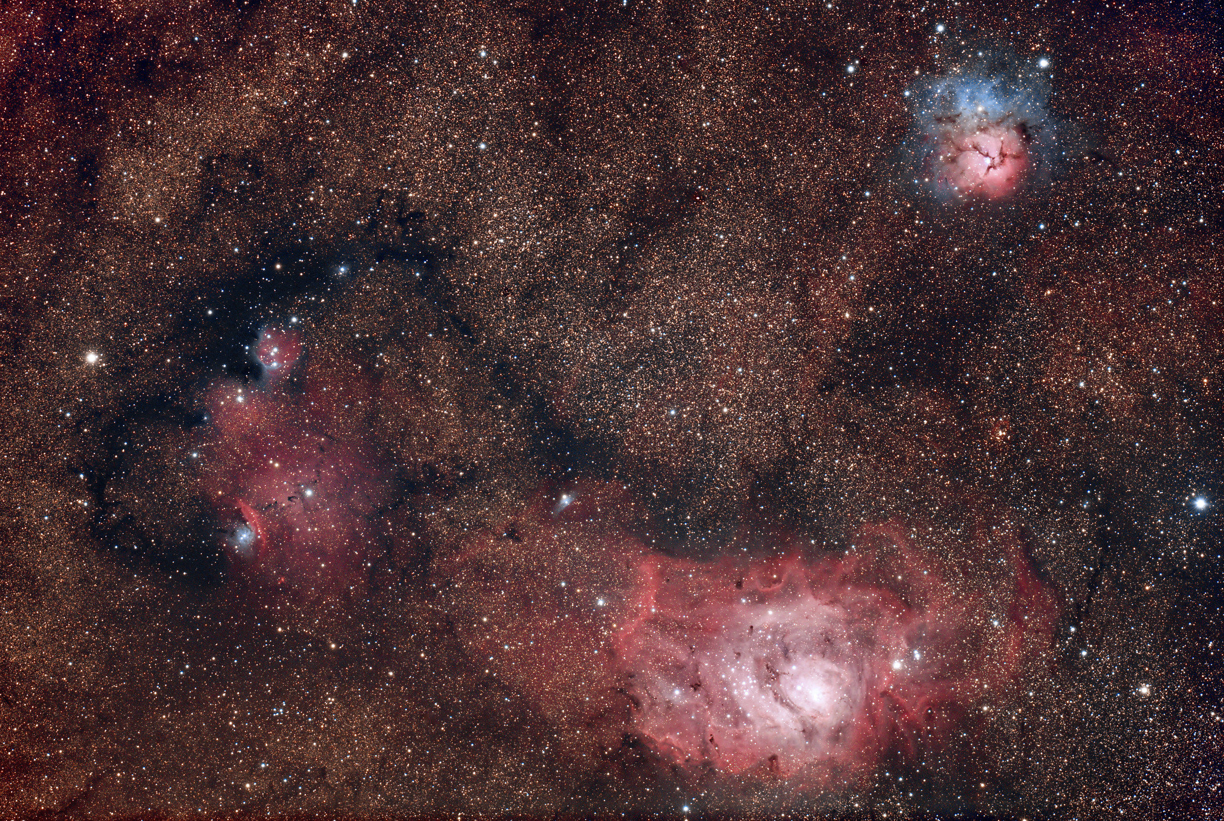 Laguna e Trifida nel Sagittario