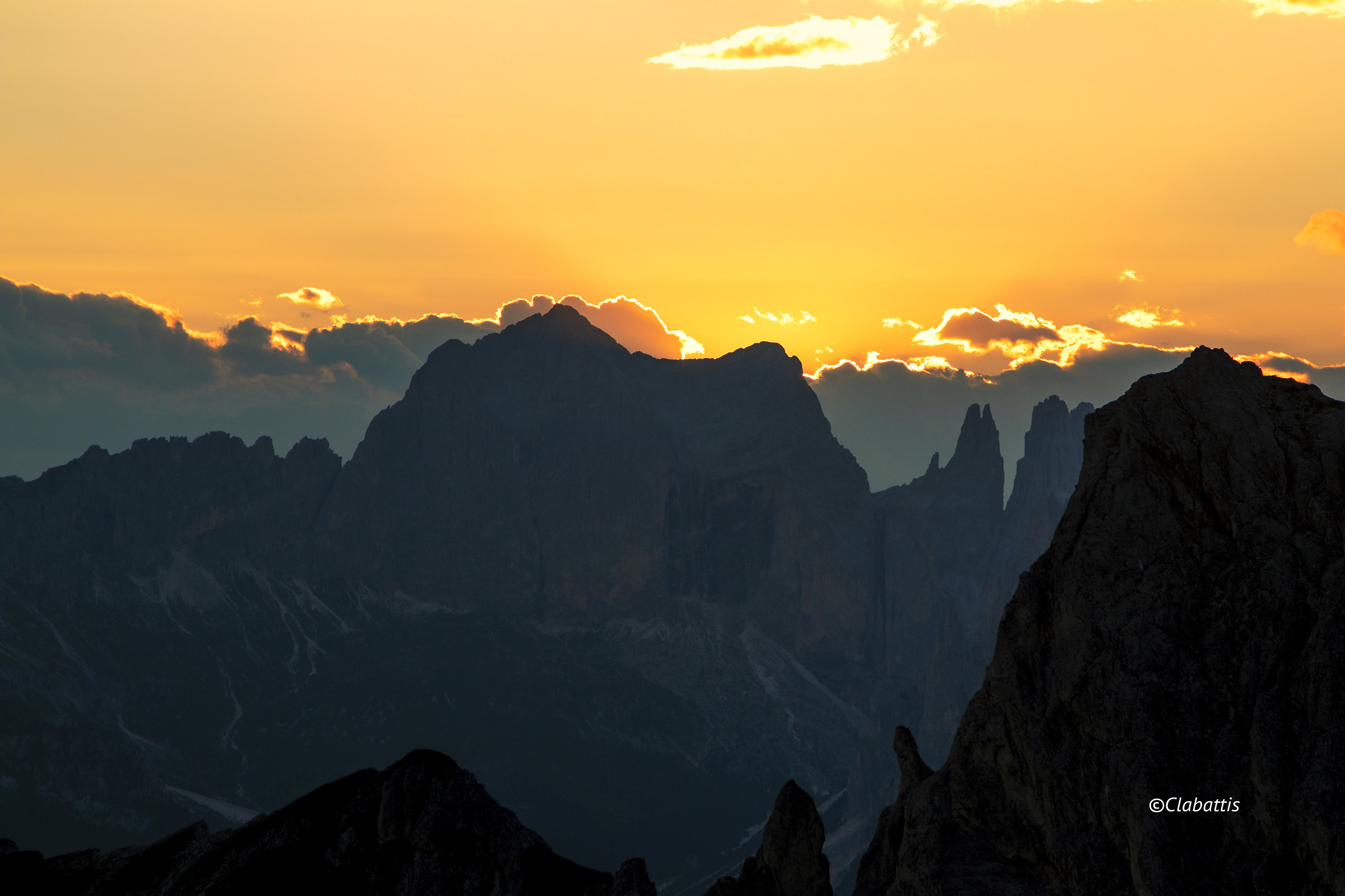 tramonto sul catinaccio