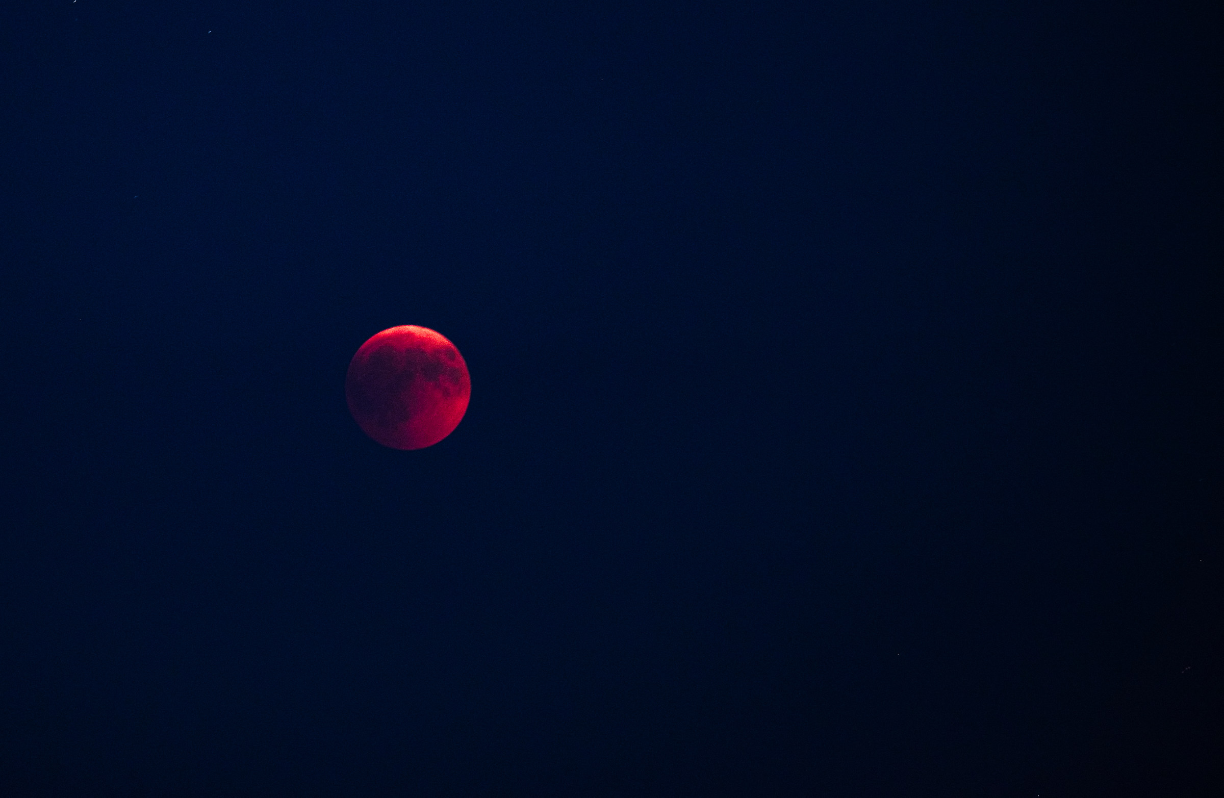 Blood moon Behind the Clouds