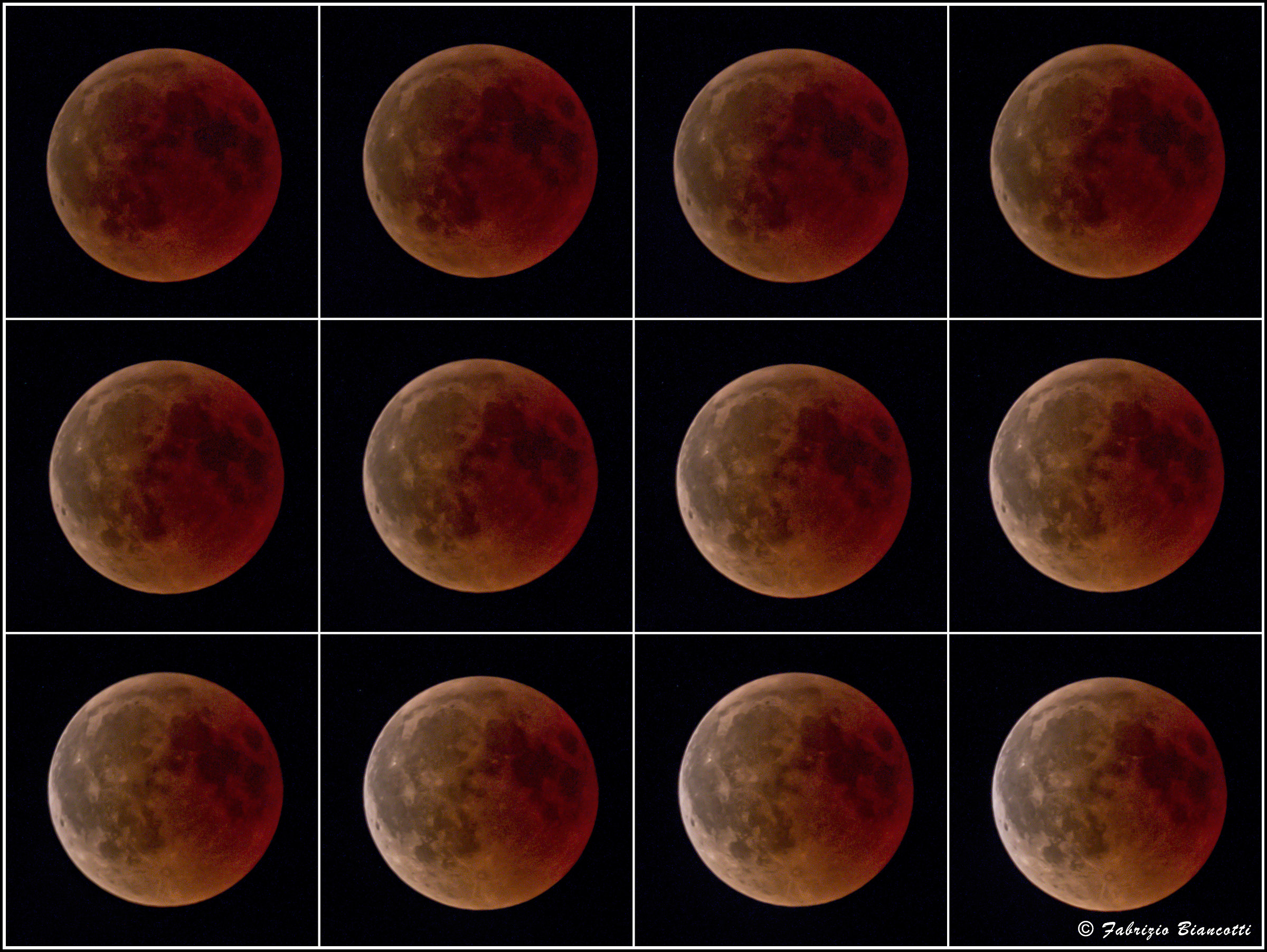 And the moon became red