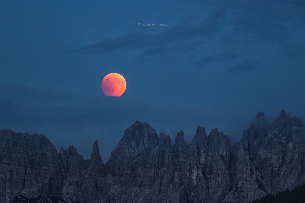 The moon eclipsed over the stands of the god Thor