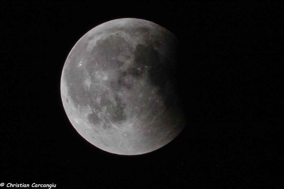 Almost full moon after eclipse