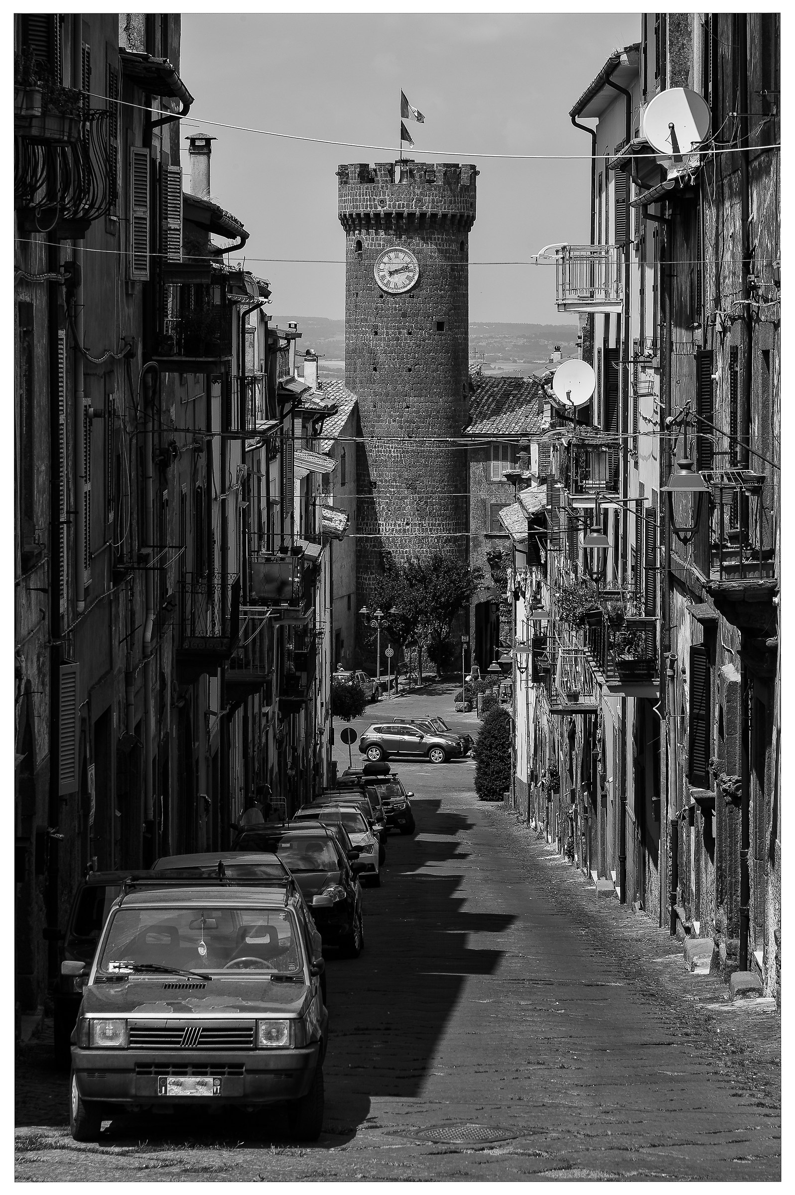 Tower of the village or clock in Bagnaia (VT)
