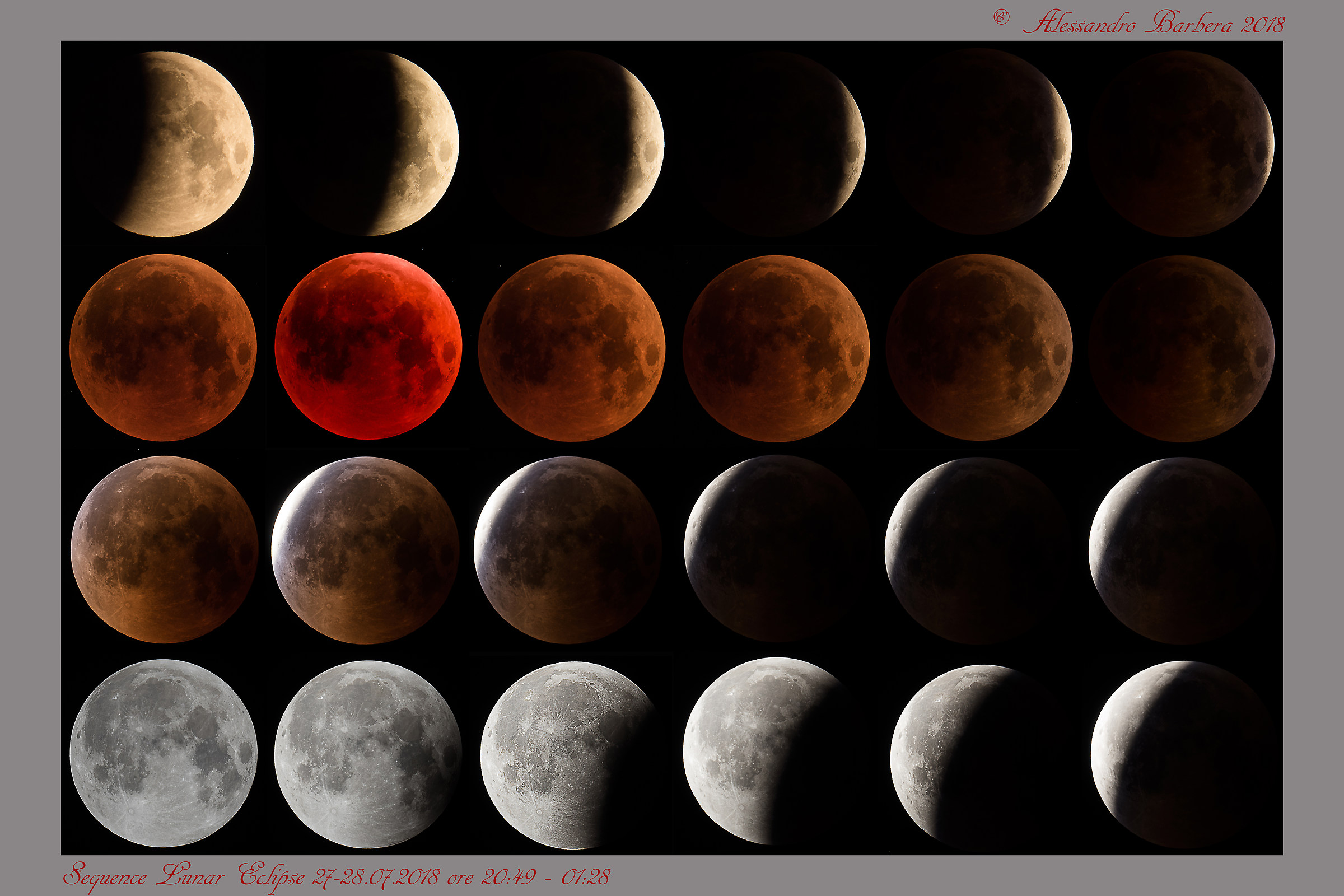 Sequence Lunar Eclipse