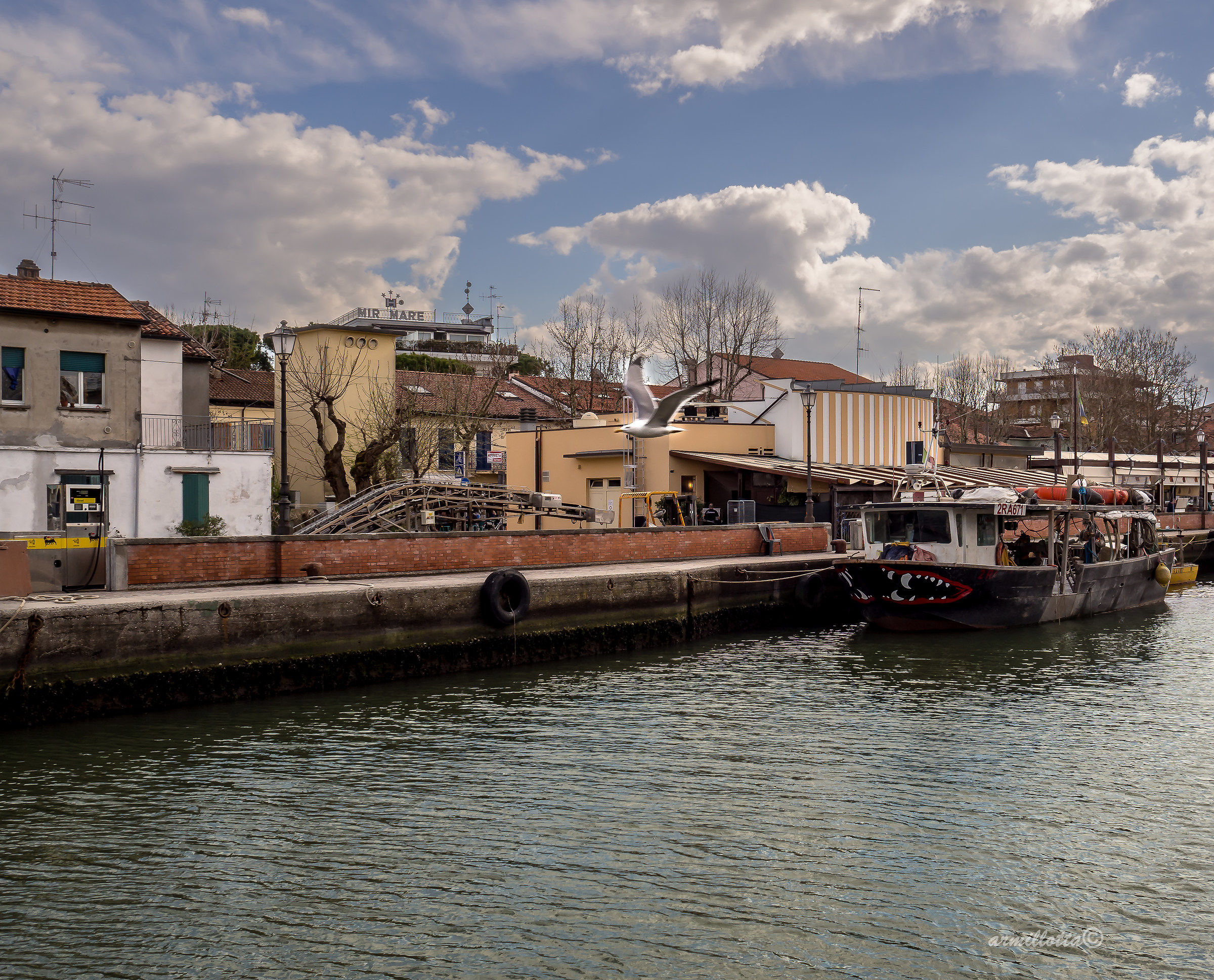 di passaggio..un gabbiano..cervia