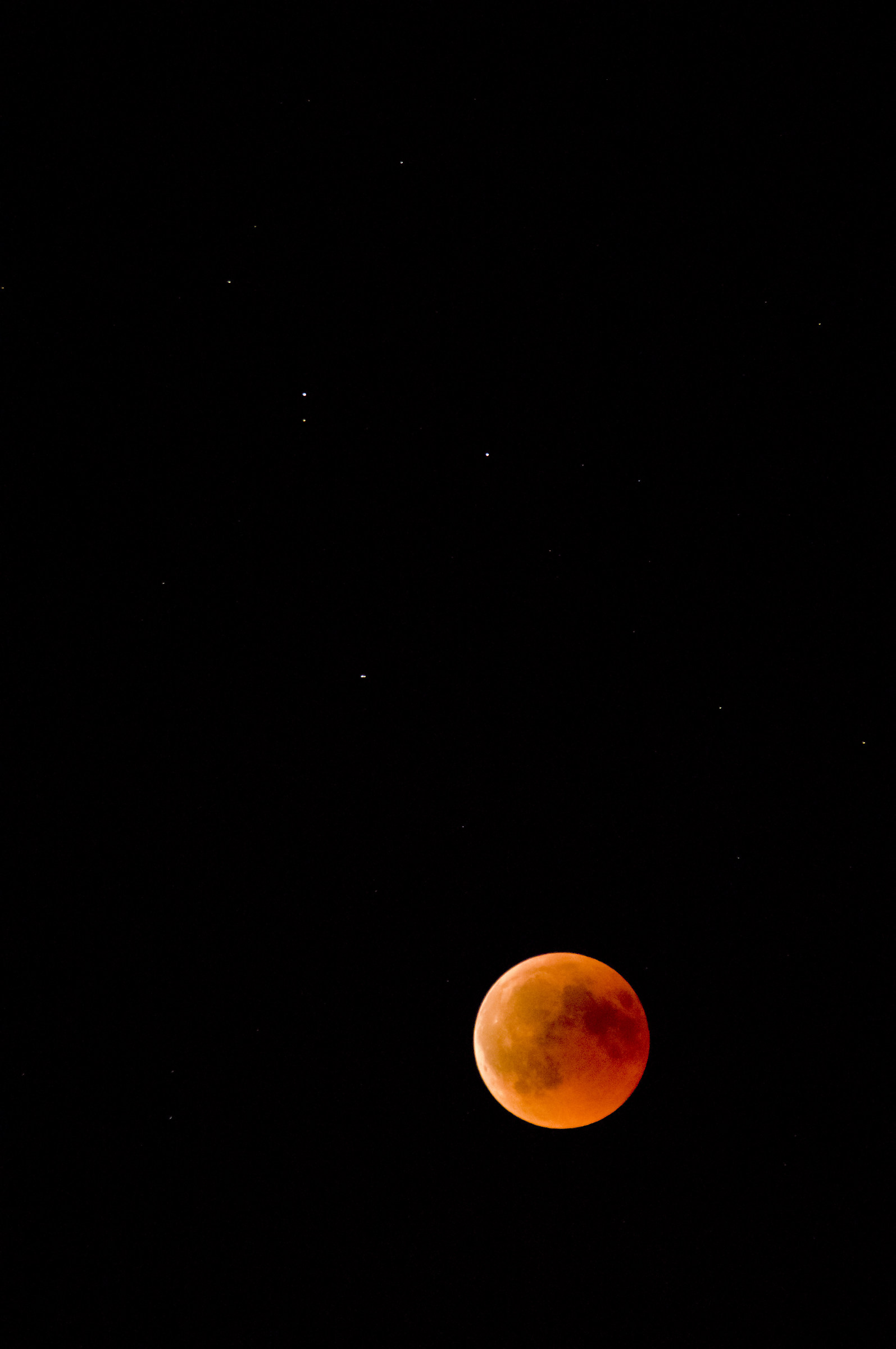 Eclipse of the Moon among the stars