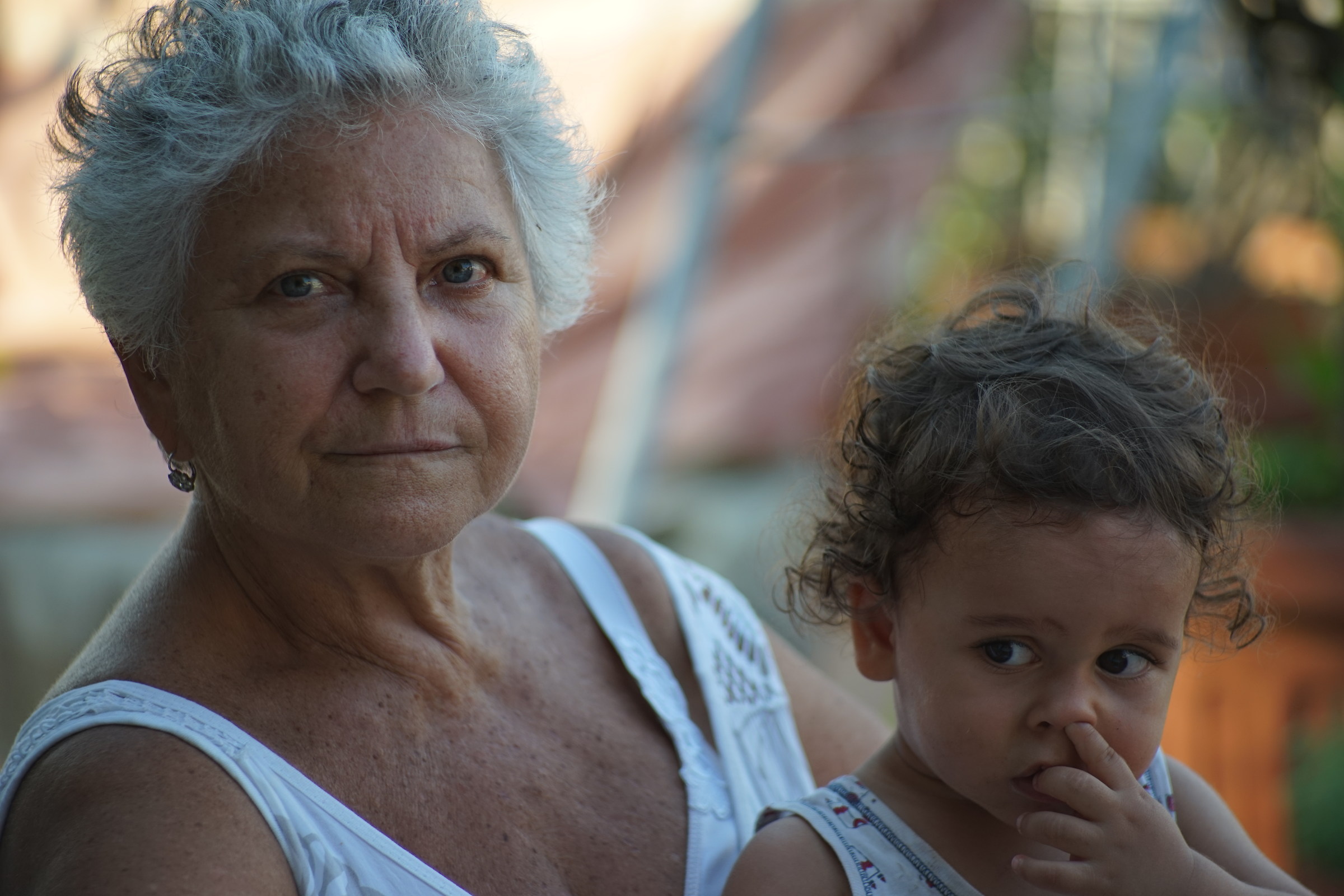 Grandmother and grandson