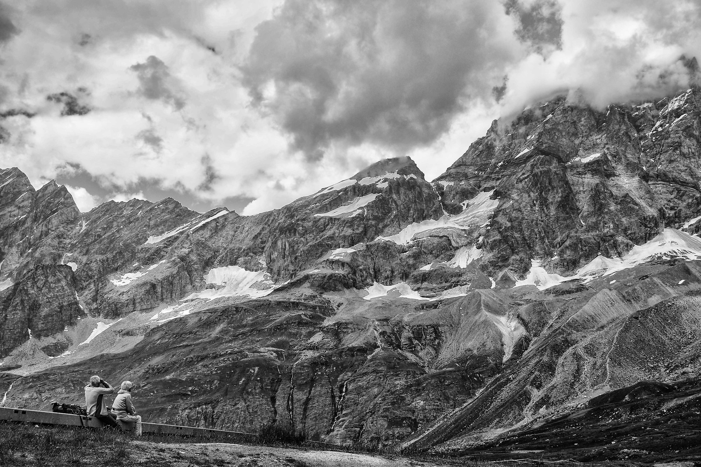 Admiring the Matterhorn mountain