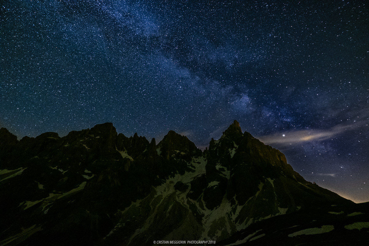 The Milky Way that pinchin' the Cimon of the shovel