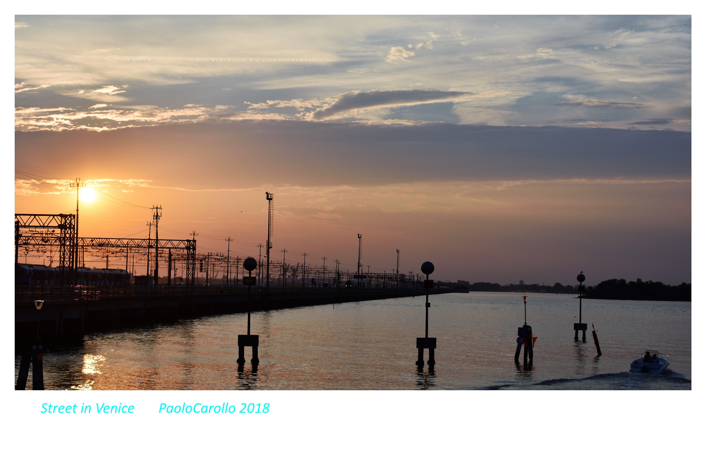 Sunset on the lagoon