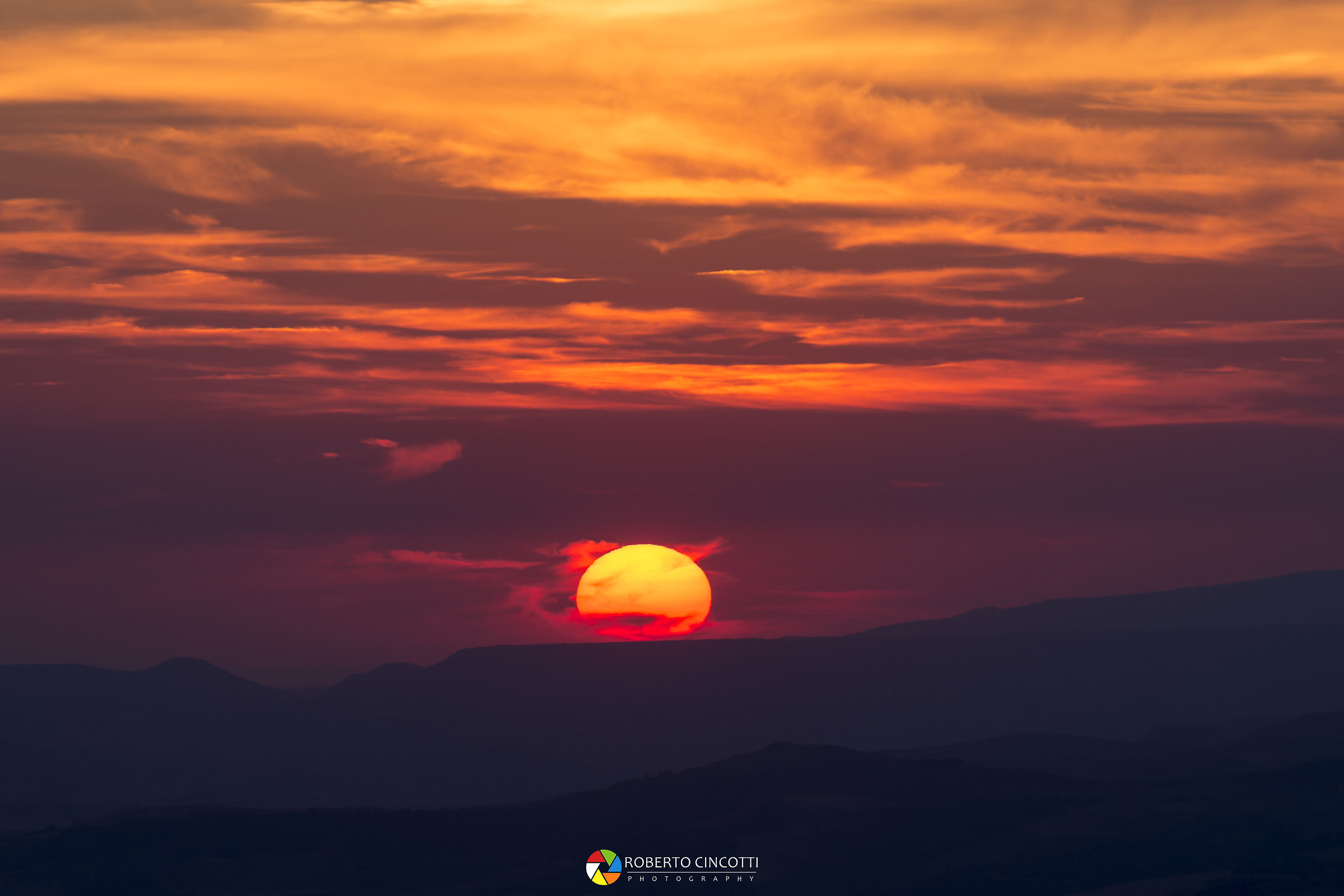 Sunset in the Silius countryside