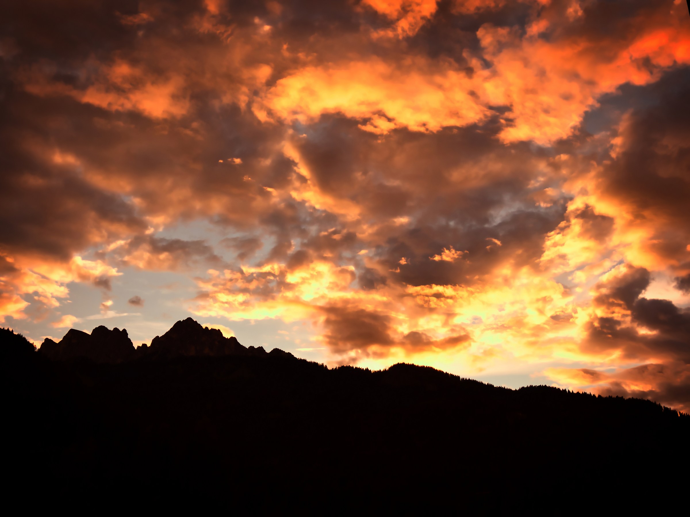 Un tramonto infuocato