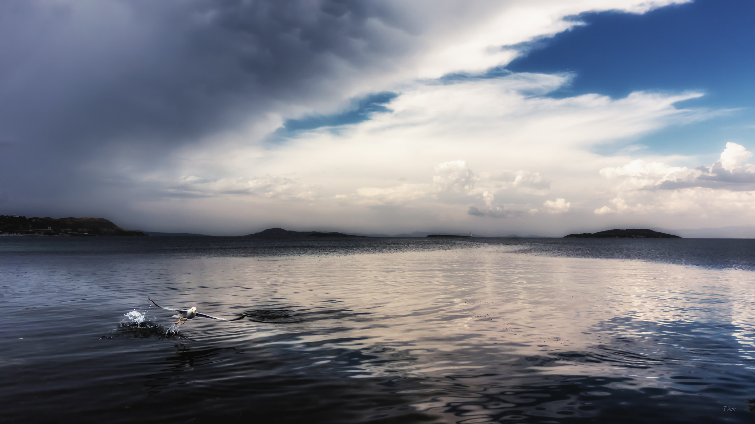 A late afternoon, sea side...