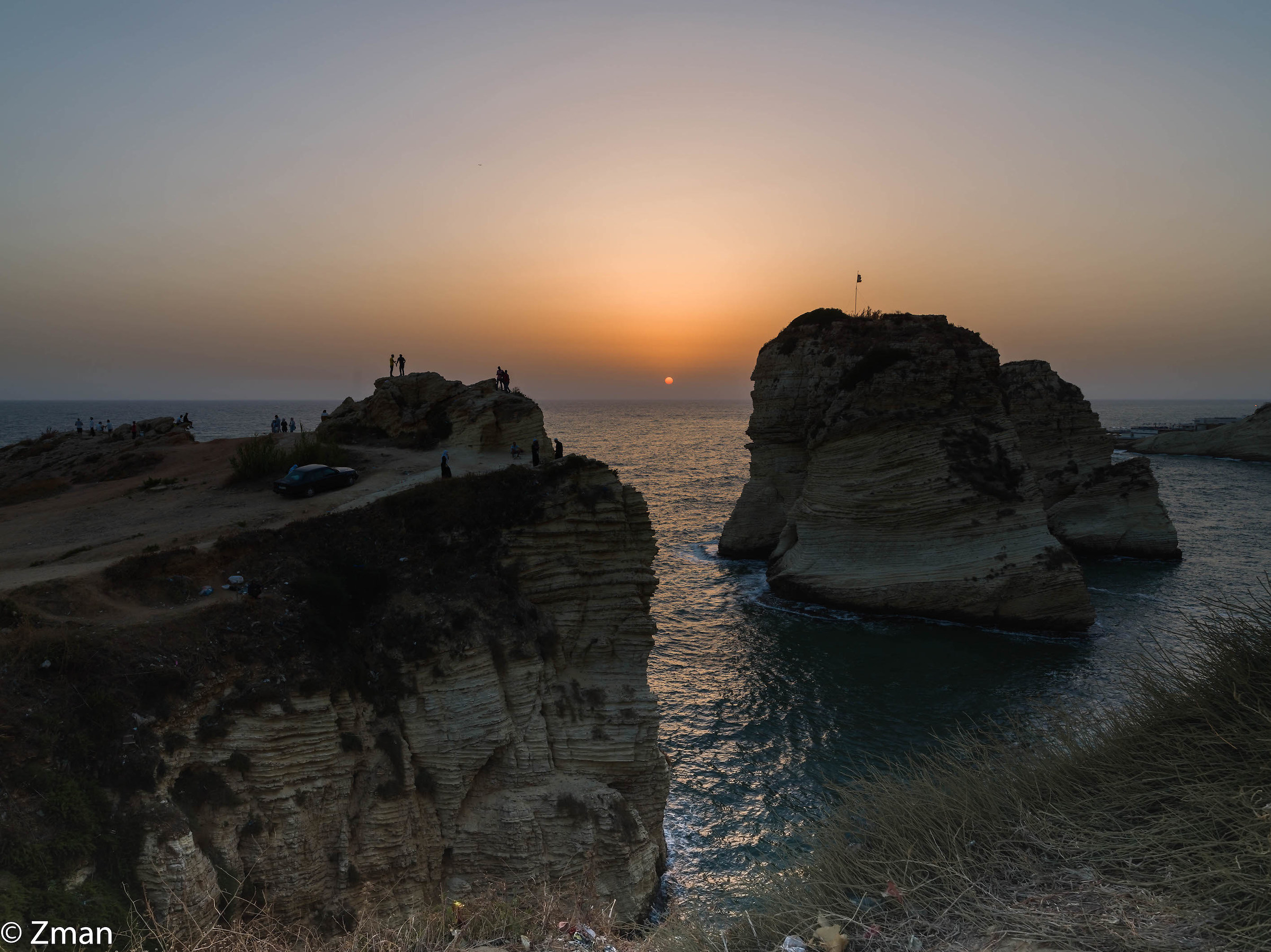 La roccia del piccione al tramonto