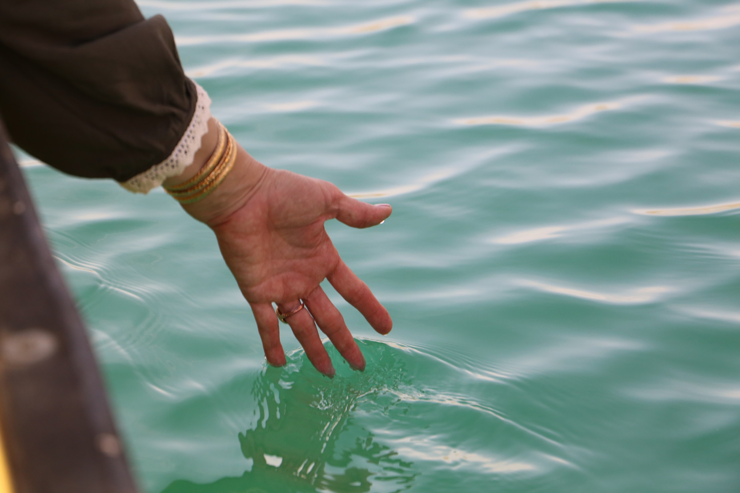 Touching the skin of water