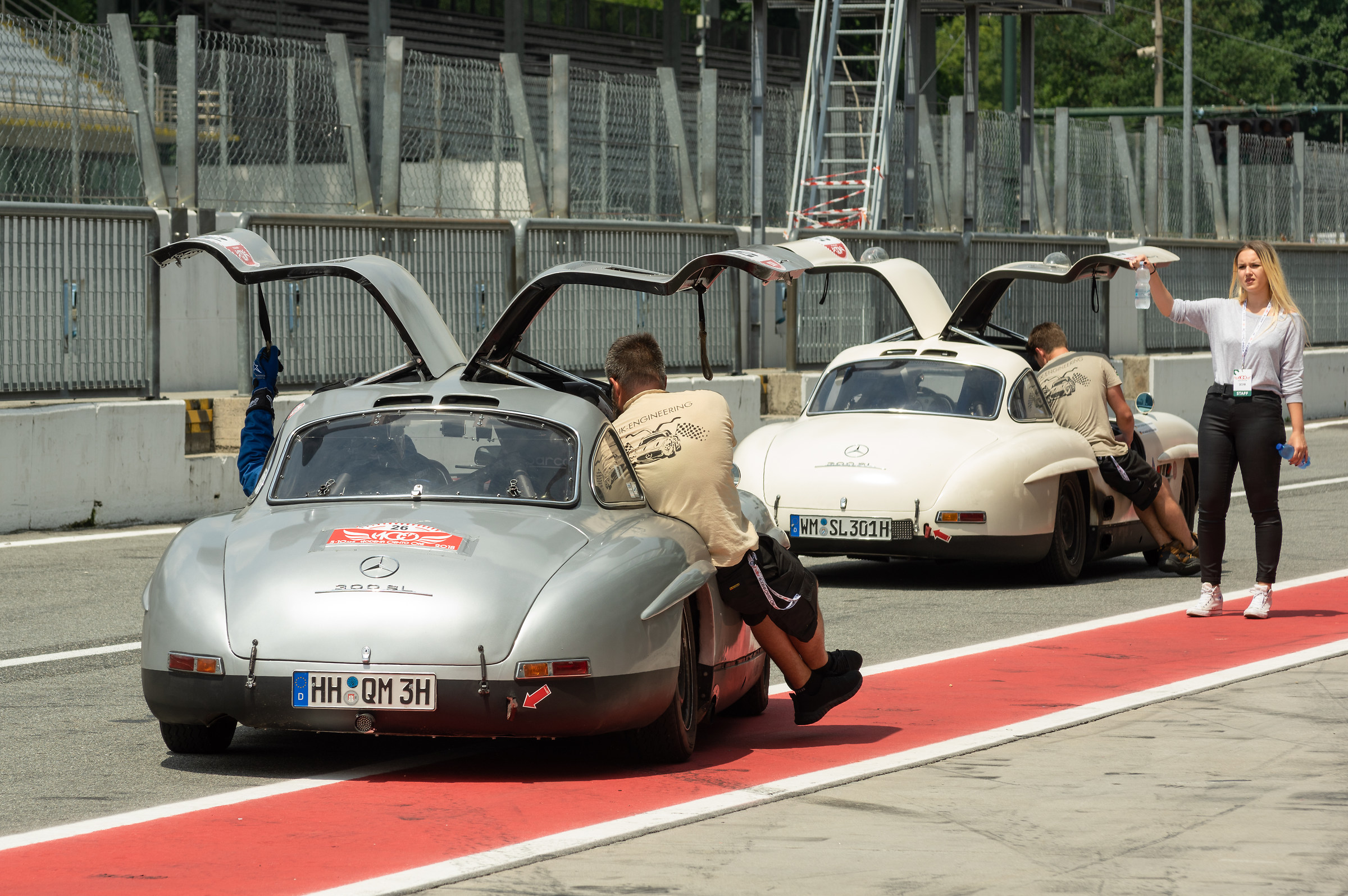 With outstretched wings