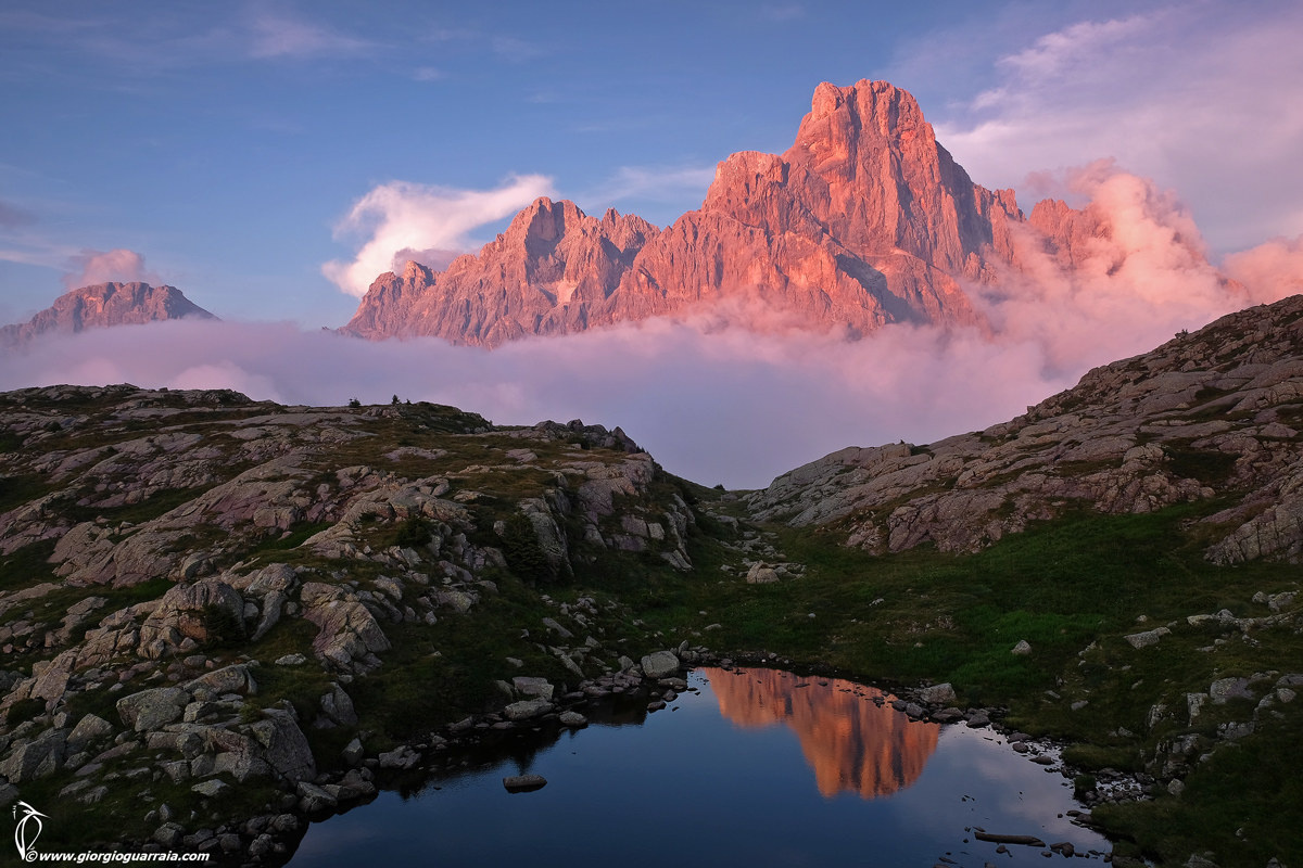 Cimon della Pala sunset
