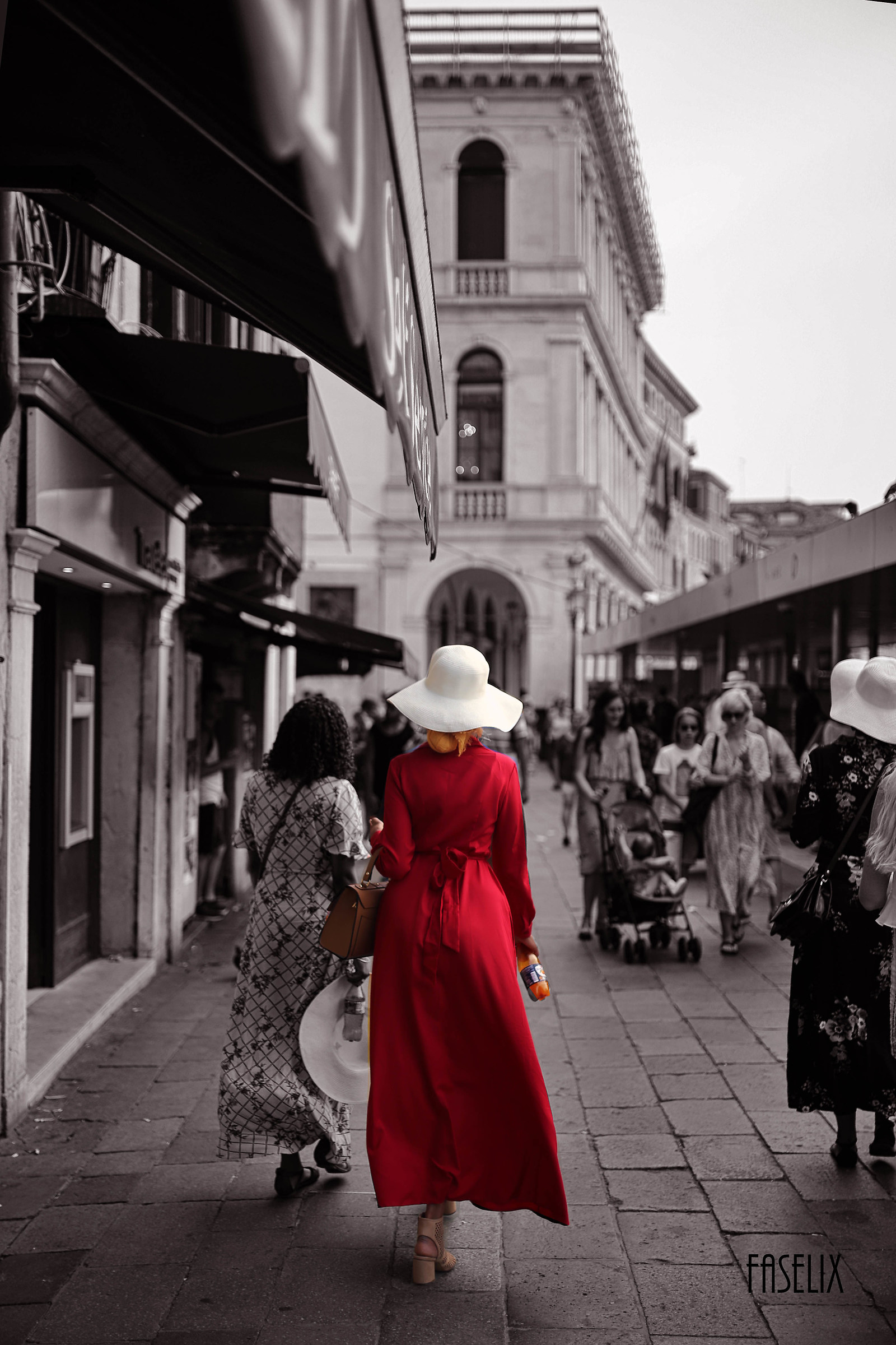 Woman in red