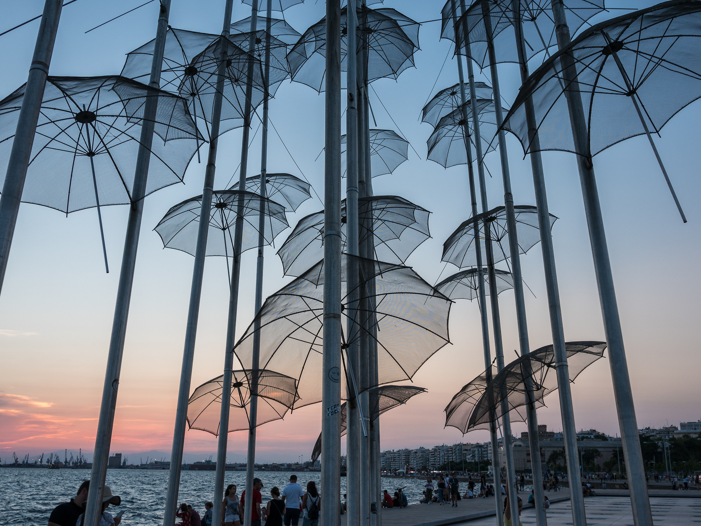 Umbrellas-Sculpture Waterfront Thessaloniki